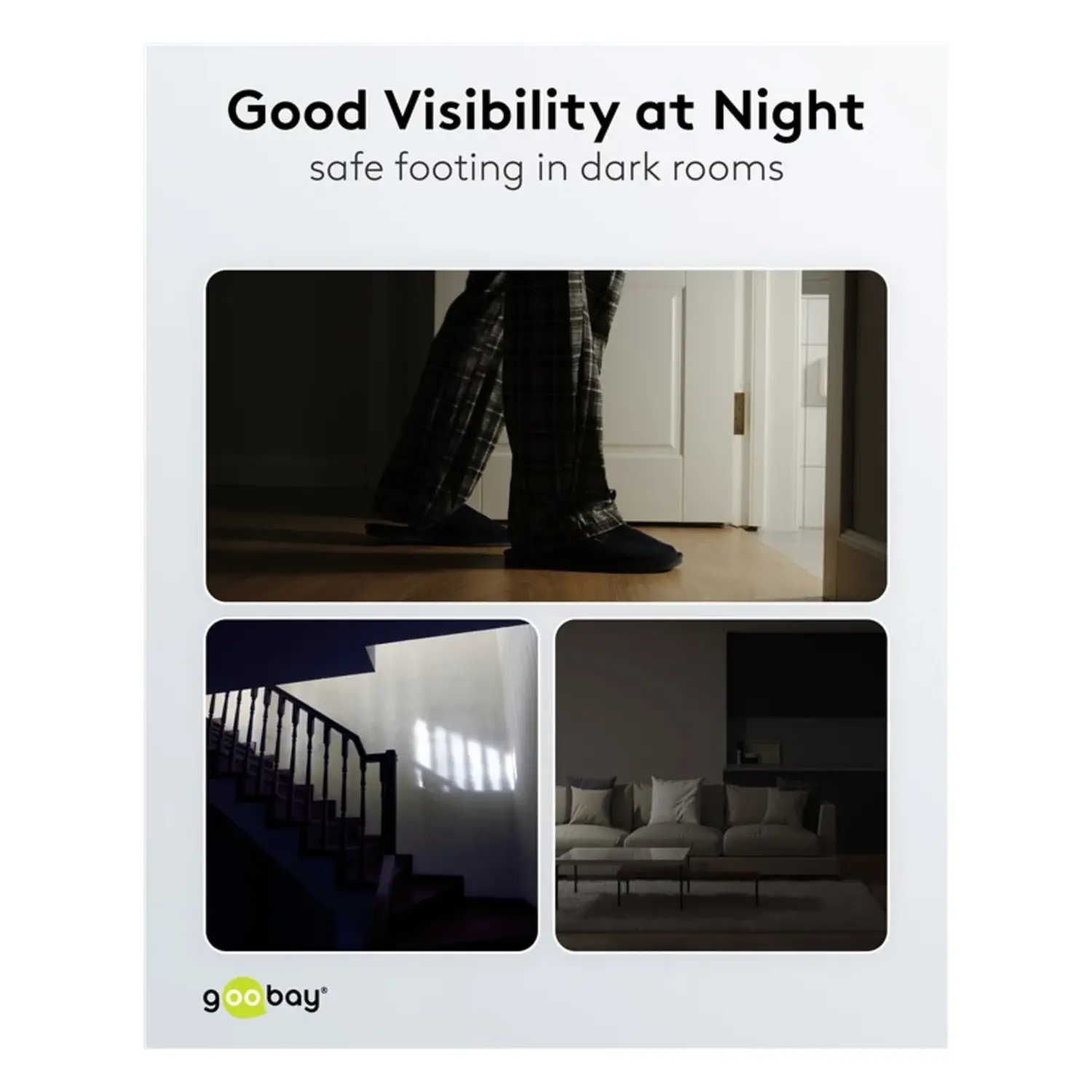 immagine Lampada LED Notturna Goobay con Sensore Movimento PIR 6500K Bianco Freddo