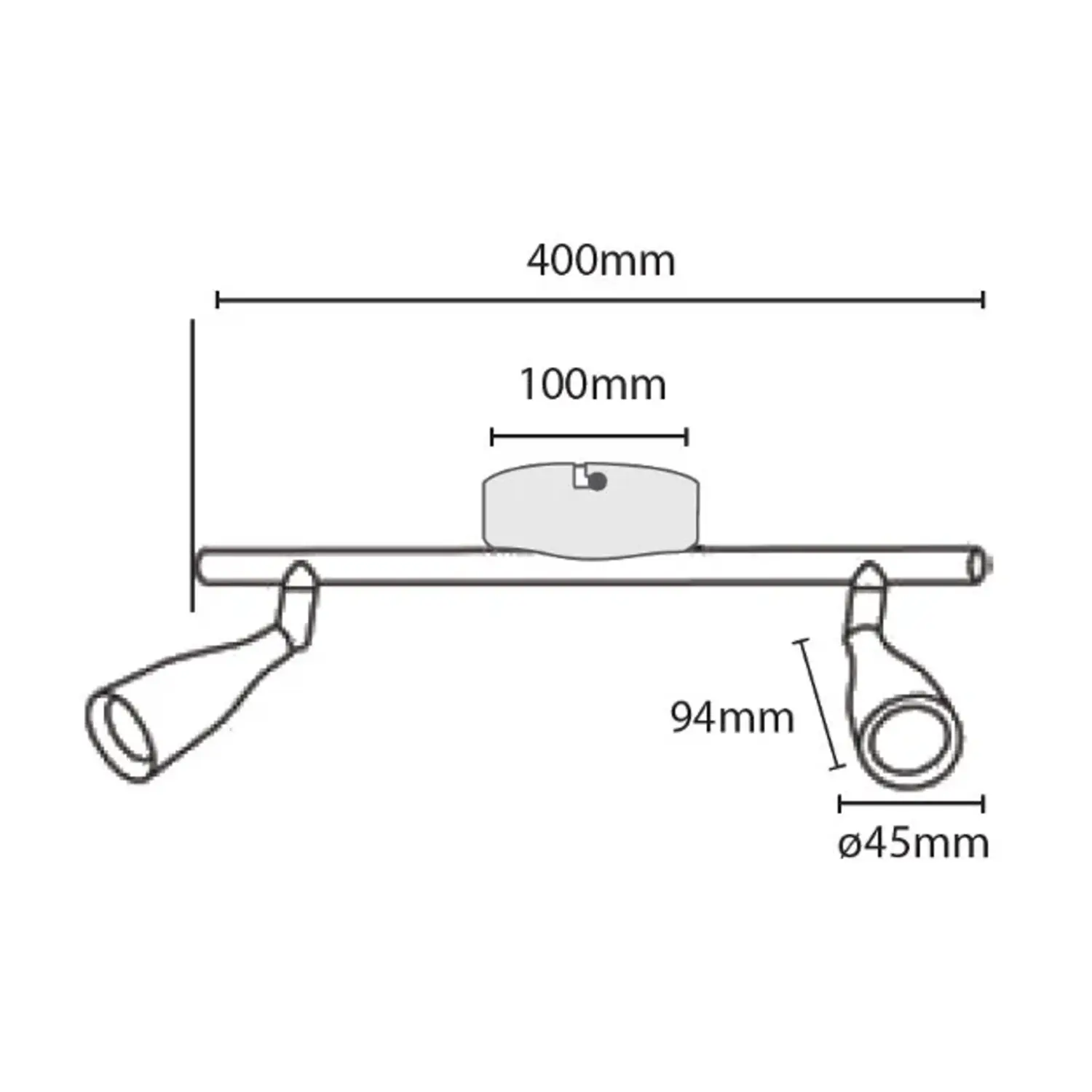 immagine lampada led parete 4,5 watt bianco caldo bianco 2 luci