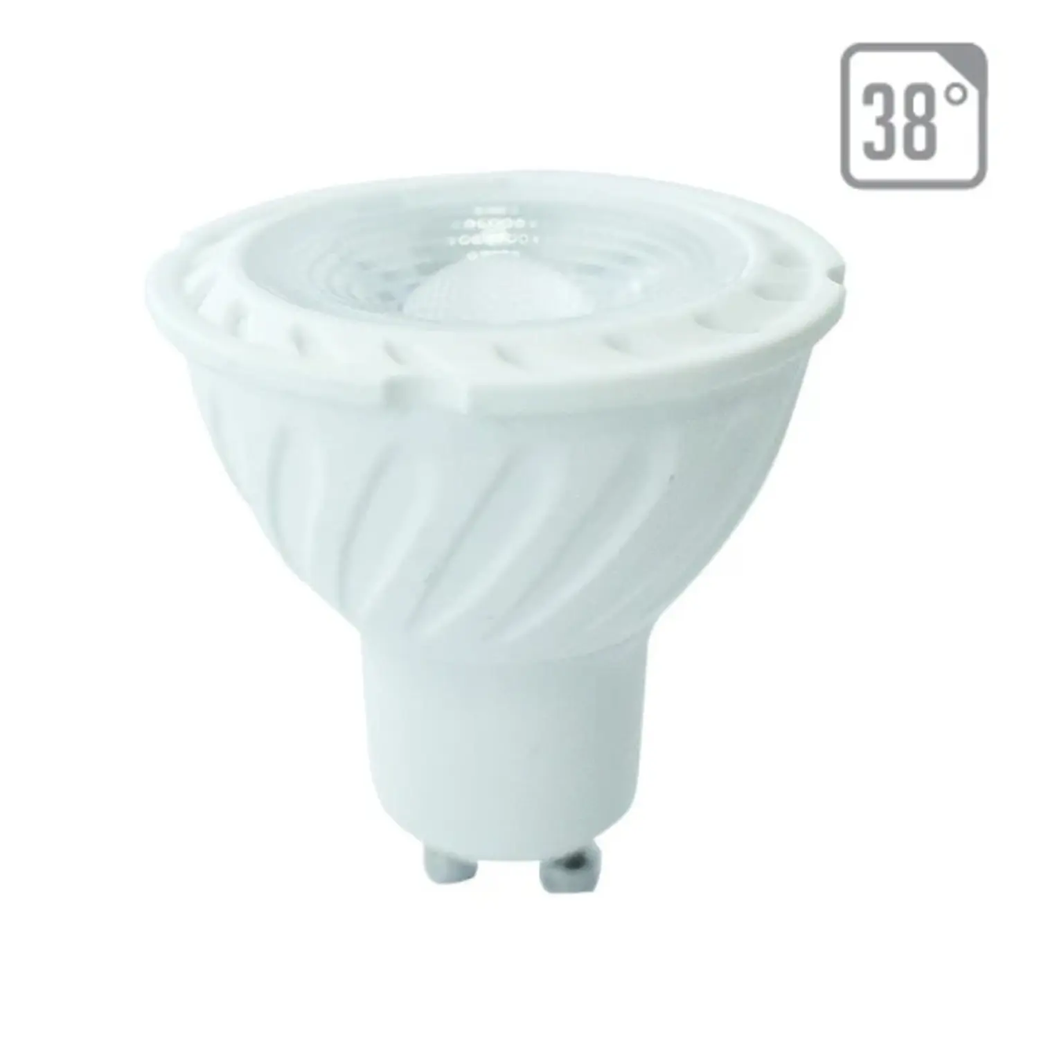 immagine lampadina led 38° chip samsung lampada faretto gu10 6,50 watt bianco freddo