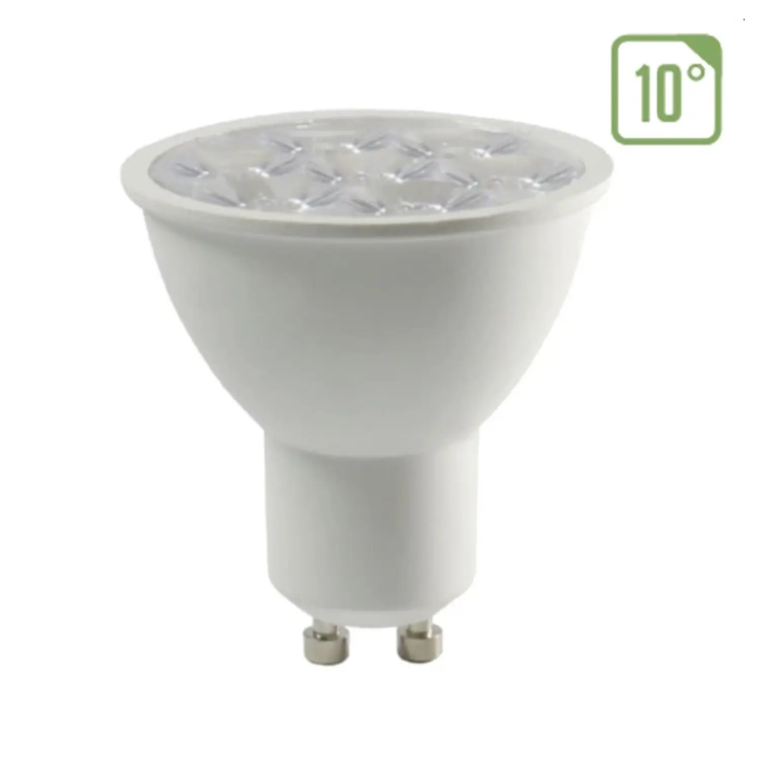 immagine lampadina led chip samsung lampada faretto 10° angolo stretto gu10 6 watt bianco caldo