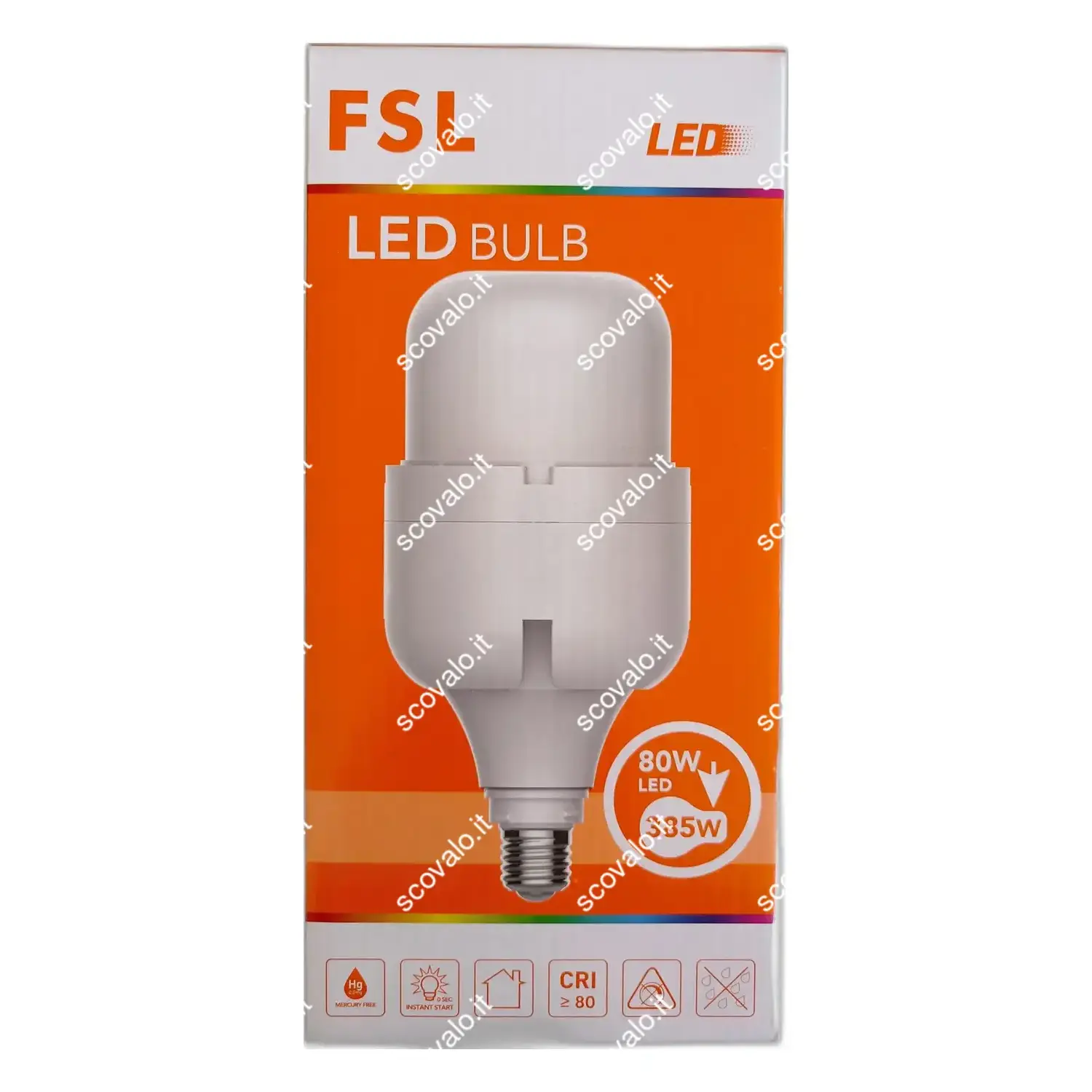 immagine lampada led ultra luminosa e27 80 watt bianco naturale