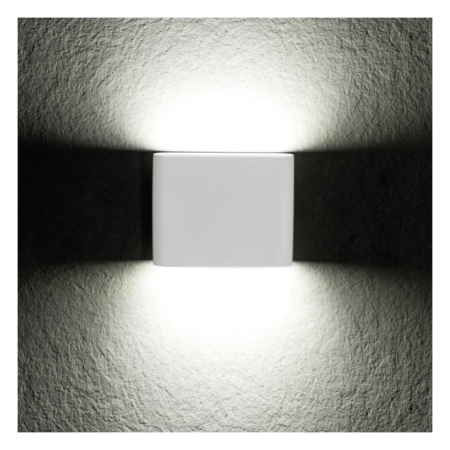 immagine lampada parete led facciata 230v doppia luce 8 watt bianco naturale bianco