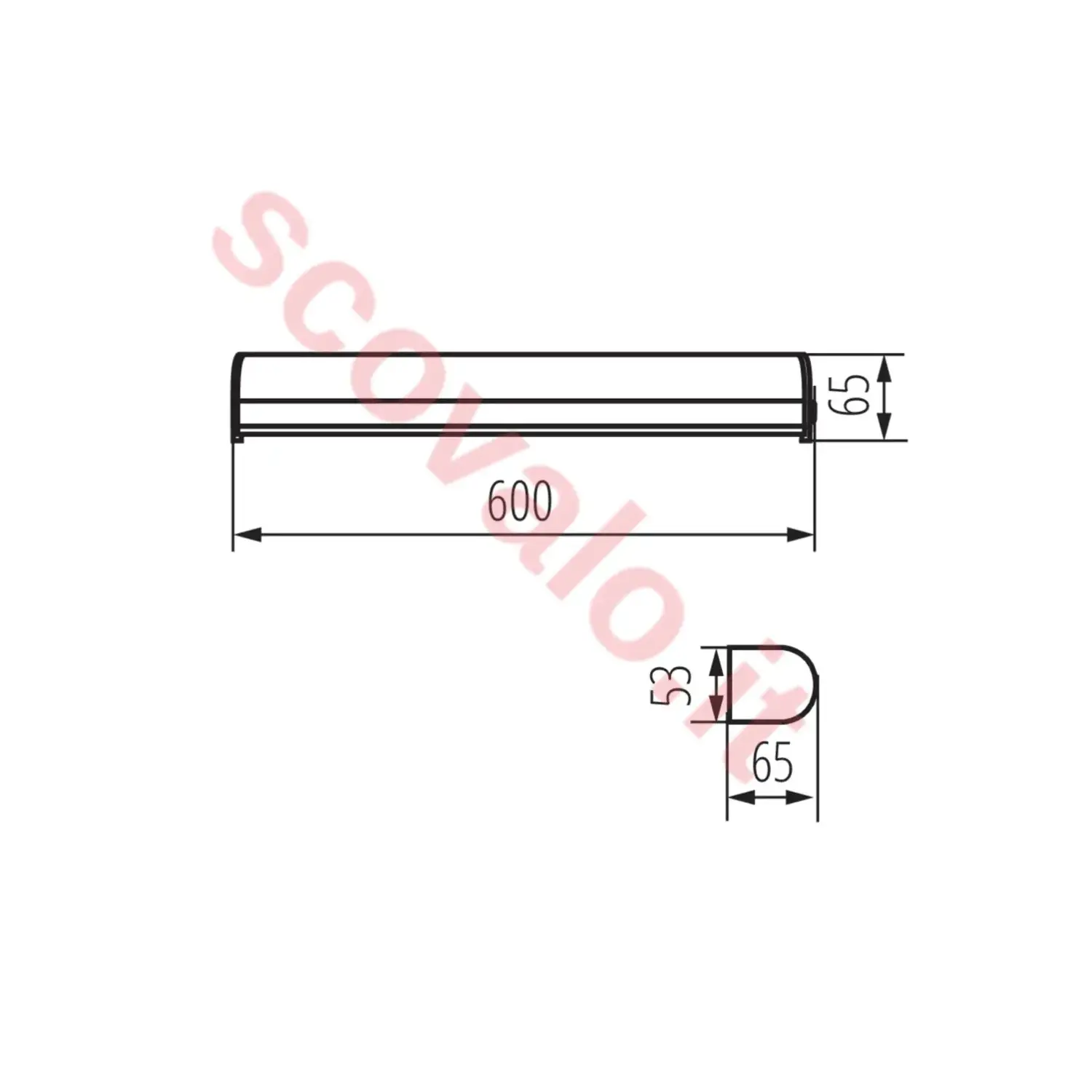 immagine lampada parete led rolso stagna 15 watt bianco naturale