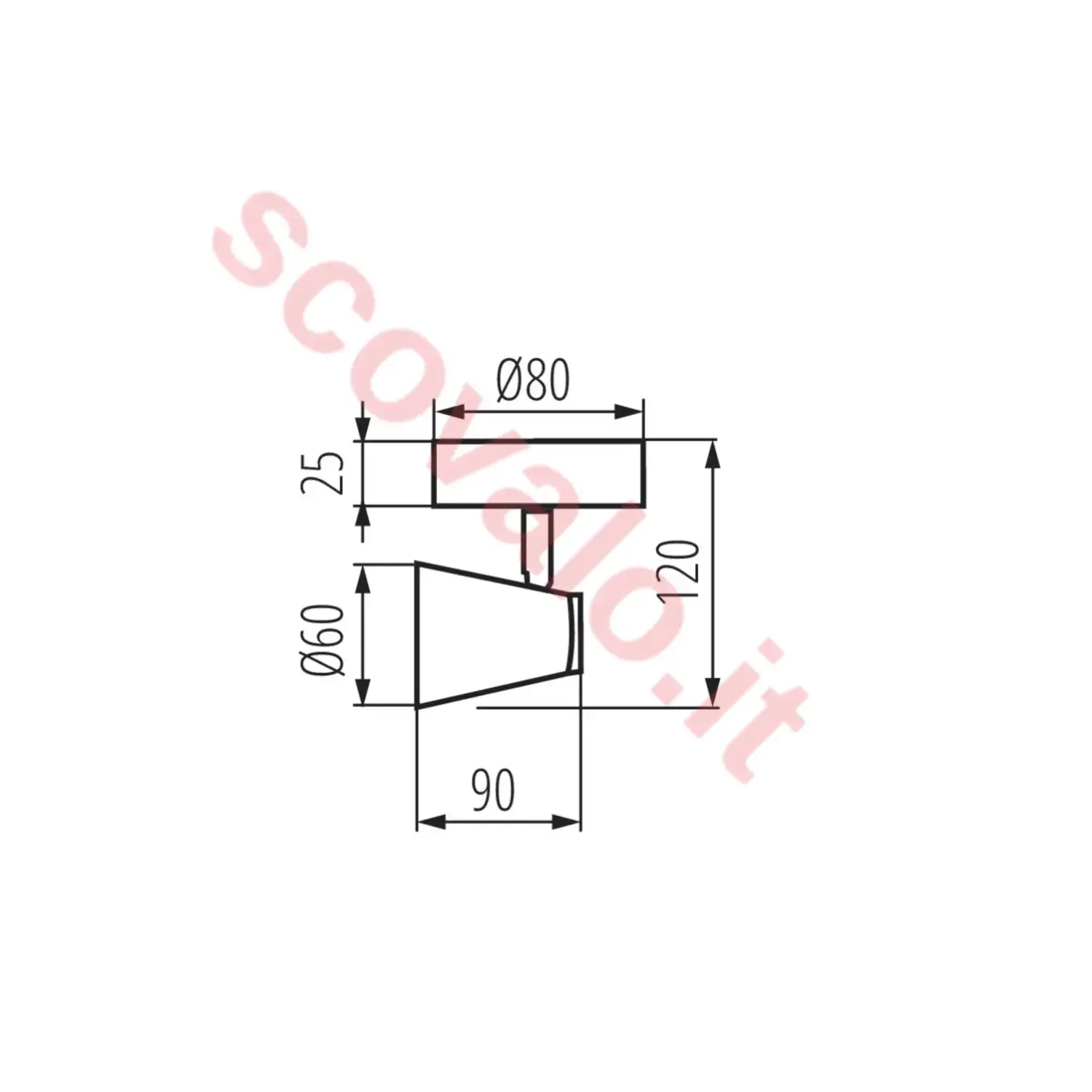 immagine lampada faretto parete soffitto enali gu10 nero 1 luce orientabile