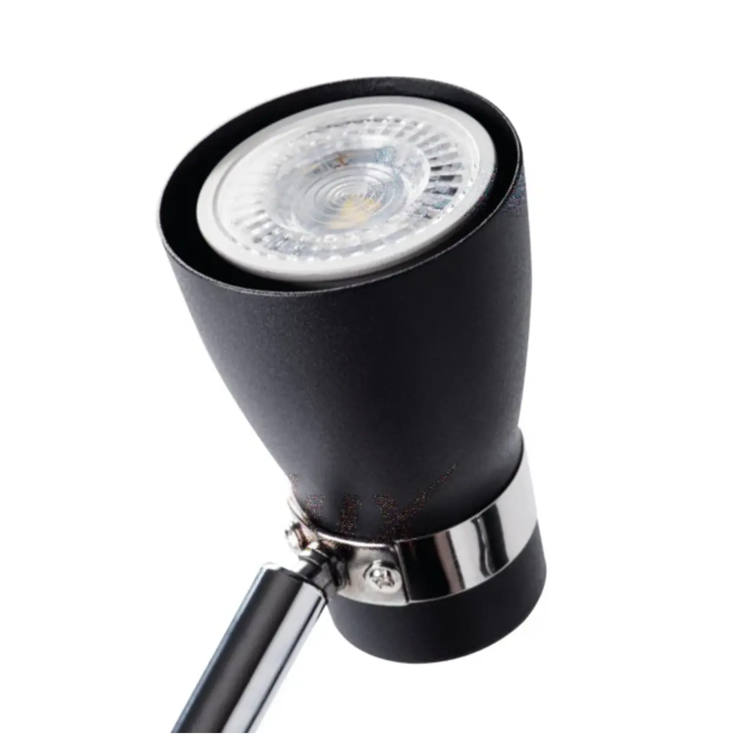 immagine lampada faretto parete soffitto enali gu10 nero 1 luce orientabile