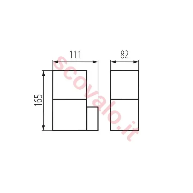 immagine lampada parete vadra senza IP44 interno ed esterno E27 CE antracite 220-240 volt 1 luce kan 29010