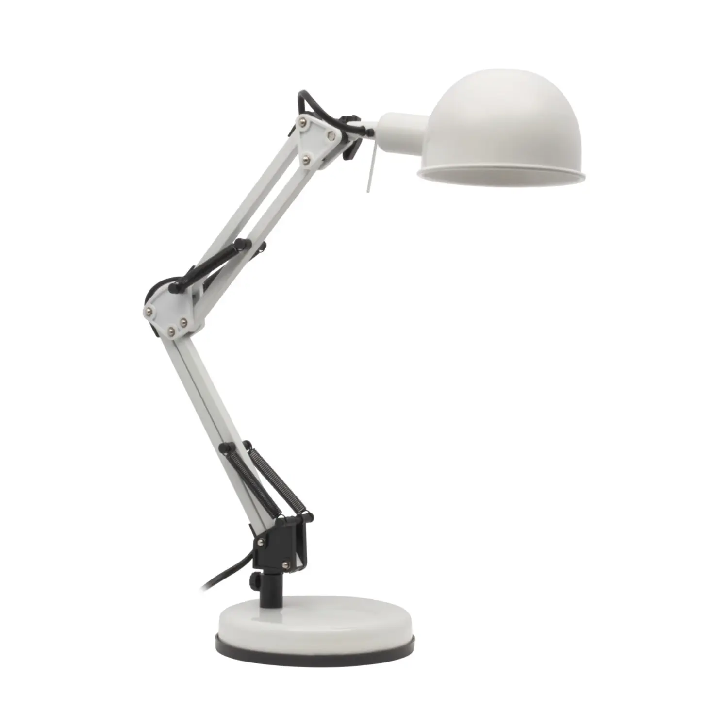 immagine lampada scrivania braccio regolabile pixa e14 bianco