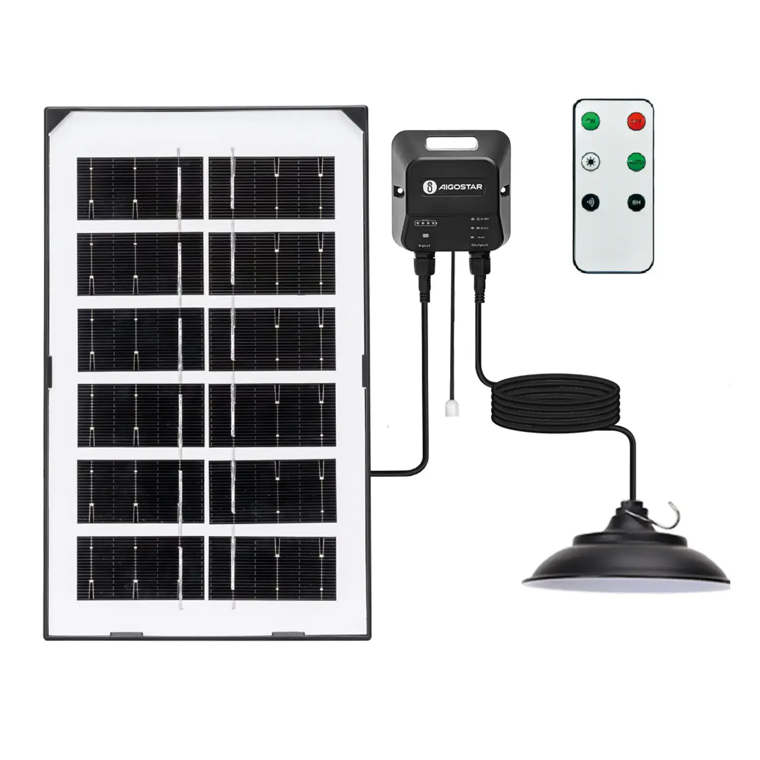 immagine del prodotto Lampadario solare con accumulatore fotovoltaico 35W 6500K