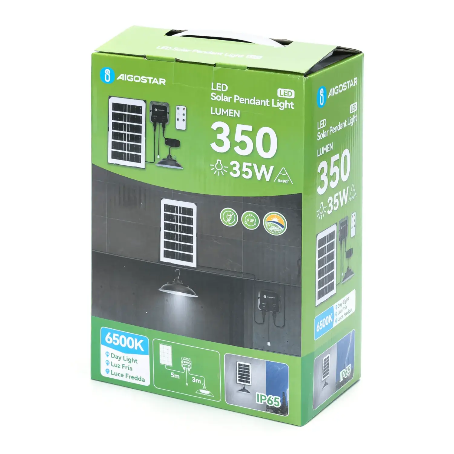 immagine Lampadario solare con accumulatore fotovoltaico 35W 6500K