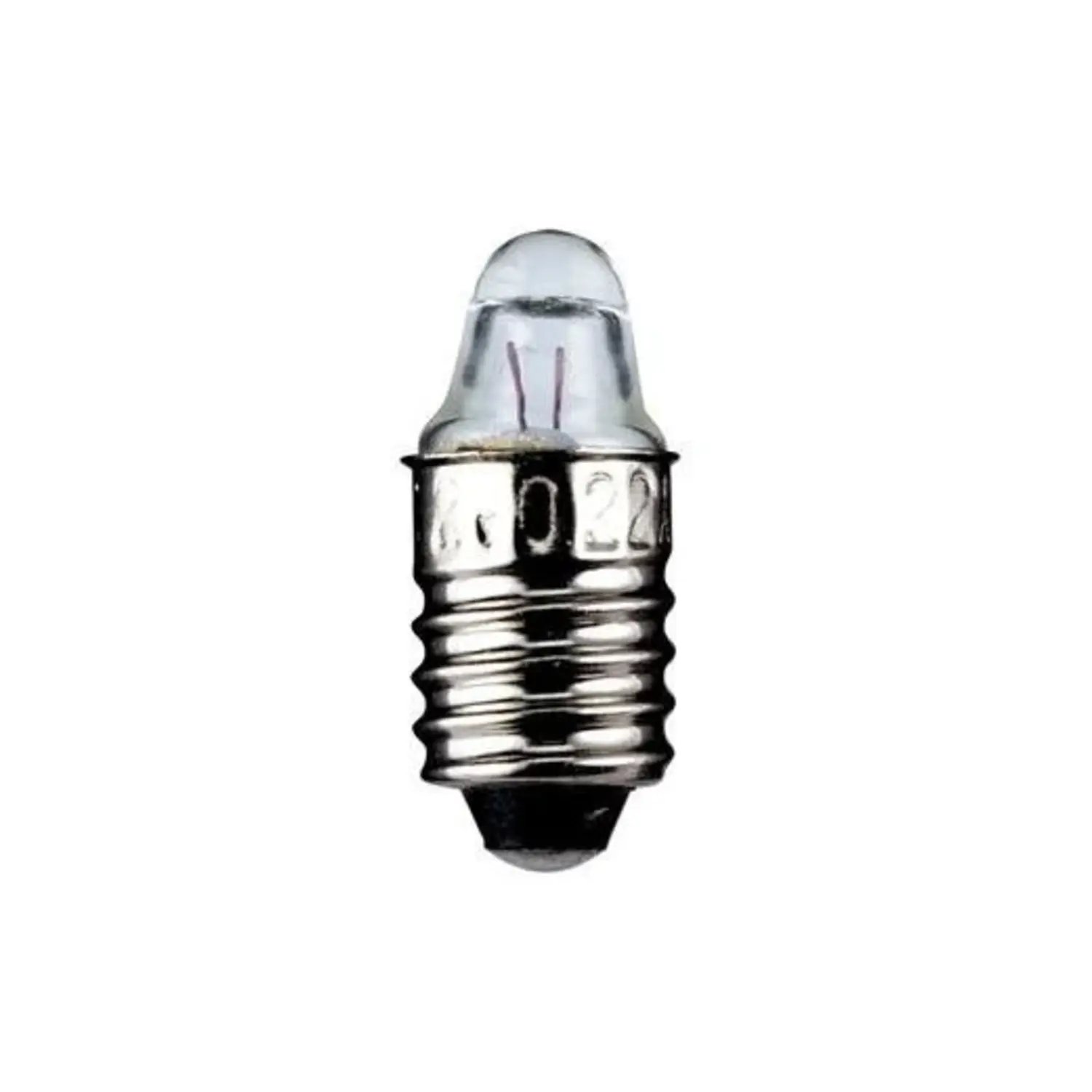 immagine lampadina a faretto appuntita 0.75 watt trasparente E10 CE bianco caldo 2,5 volt wnt 9333