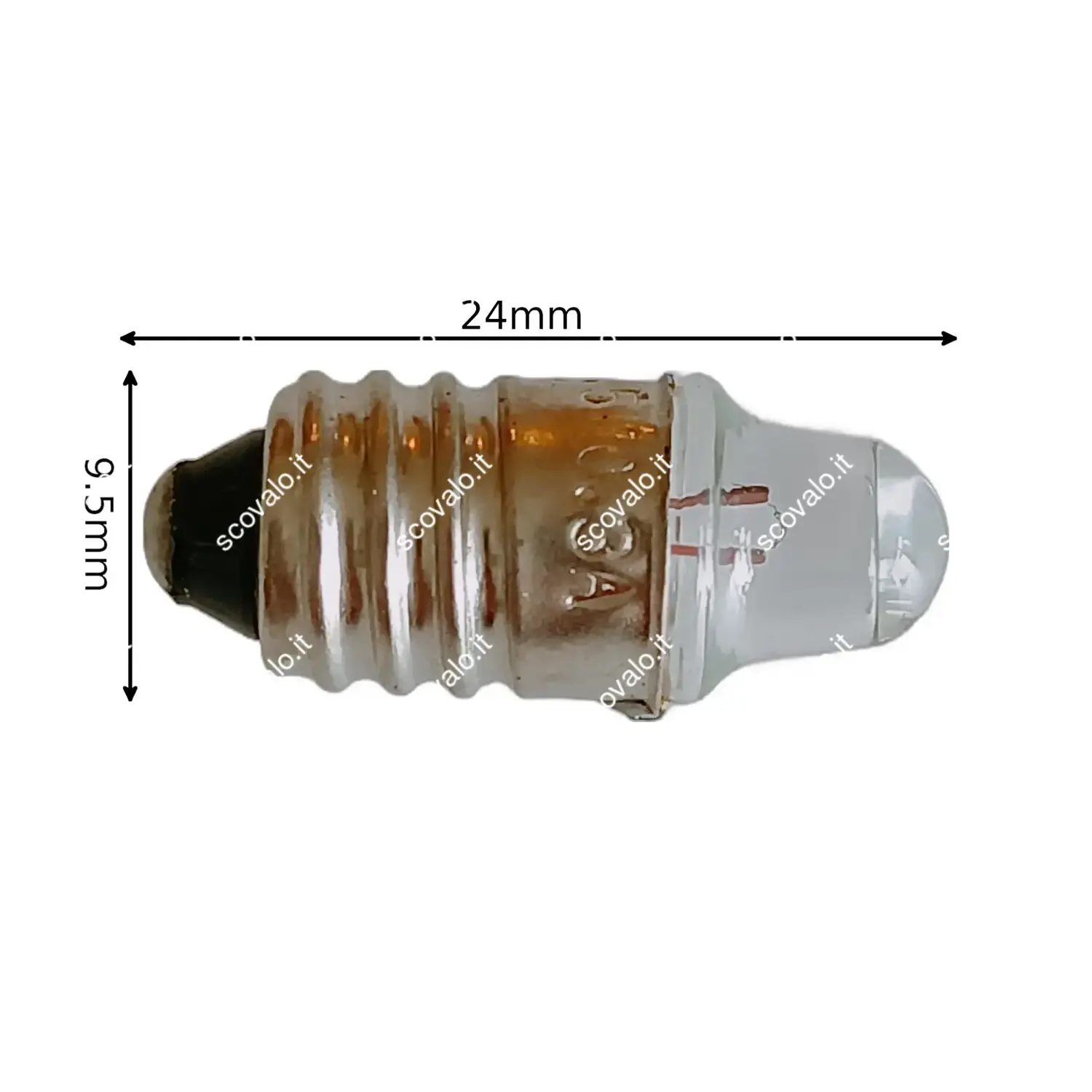 immagine lampadina a faretto appuntita miniatura modellismo e10 0,25 watt 2,5 volt