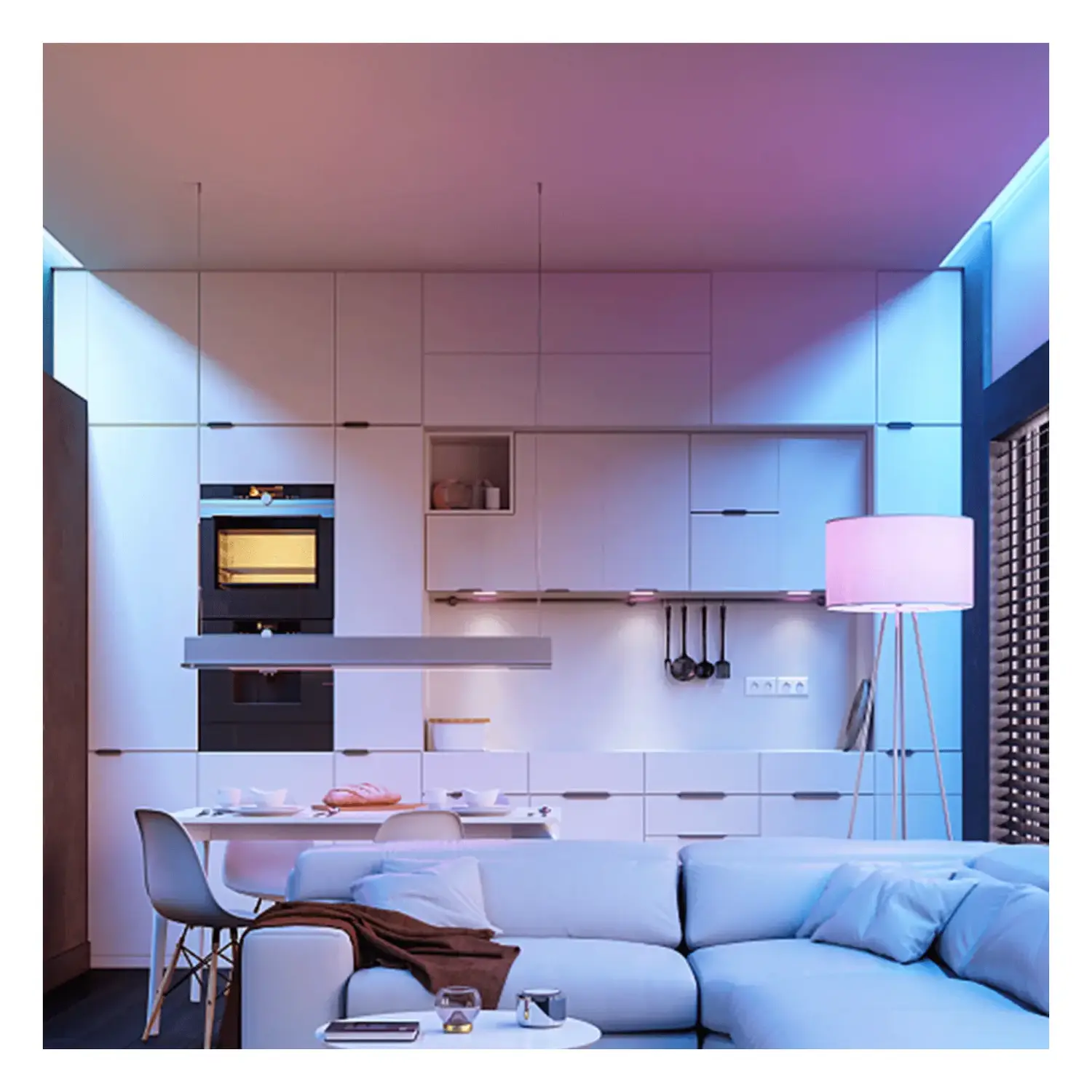 immagine Lampadina a globo LED A60-E27-RGB+3000K telecomando 8 watt