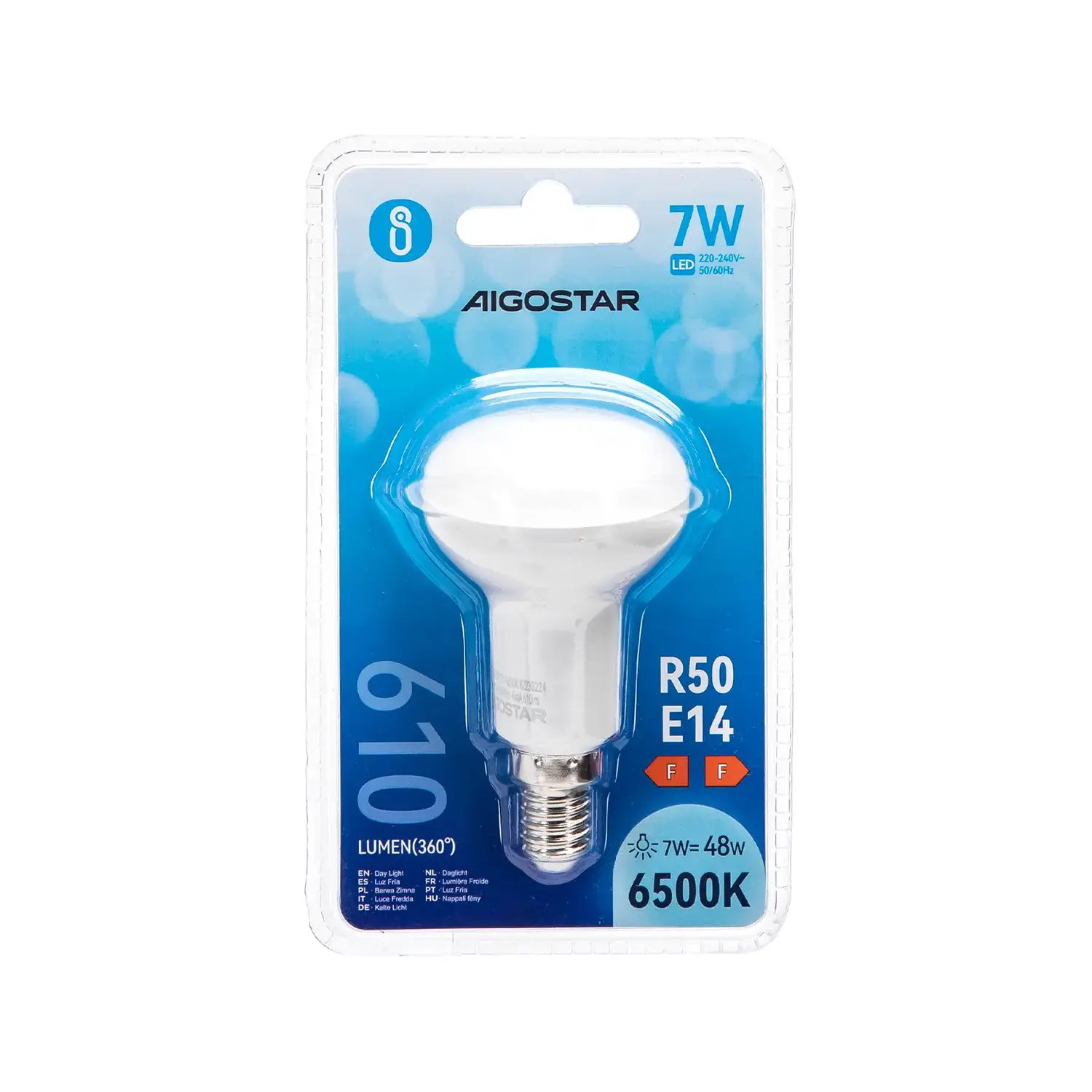 immagine Lampadina a globo LED R50 e14 7 watt bianco freddo