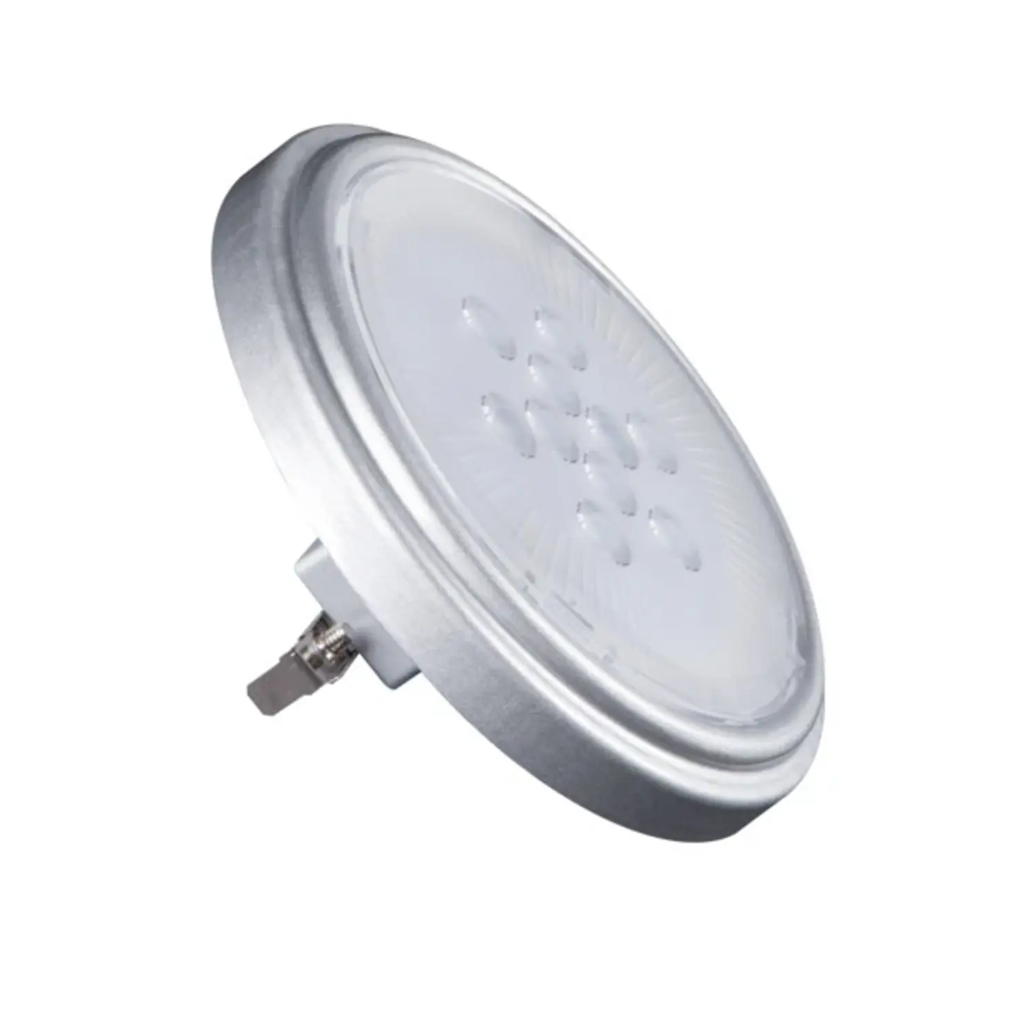 immagine del prodotto lampadina a led dc 11 watt grigio G53 AR111 CE bianco freddo 40° 25000 ore 12 volt kan 22963
