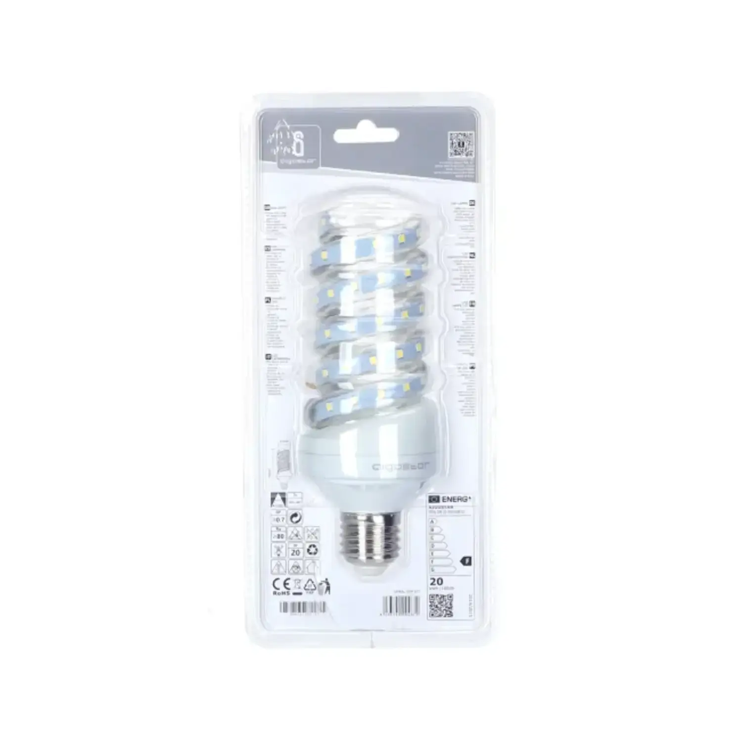 immagine Lampadina LED E27 Spirale 20W 2070lm 6500K Bianco Freddo 160mm