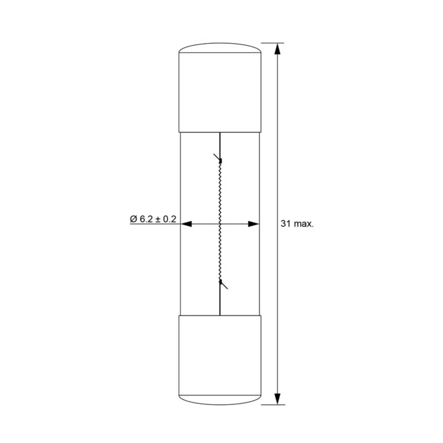 immagine lampadina a siluro pilot 6,3 volt apparecchiature hi-fi 1,60 watt