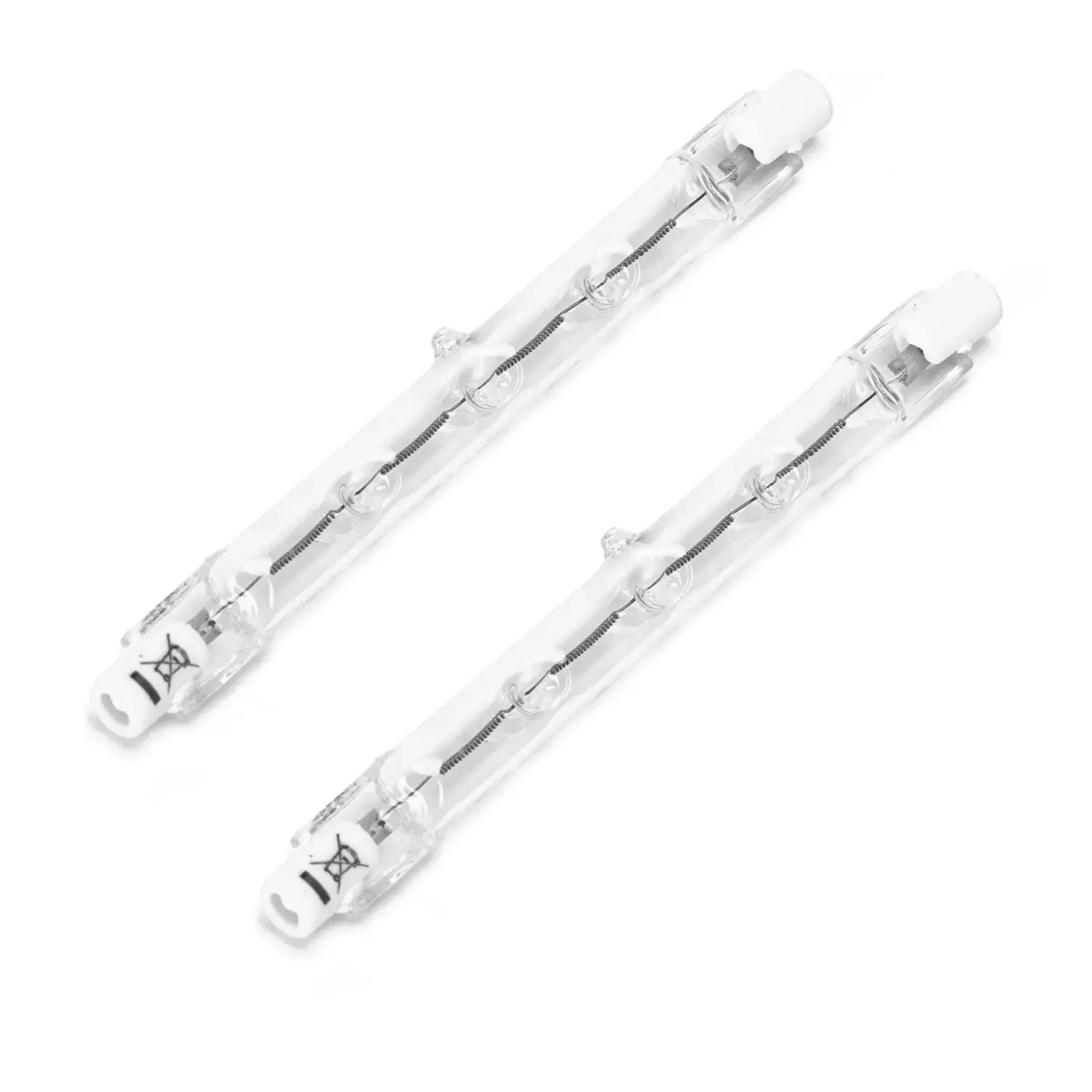 immagine del prodotto lampadina alogena faretti lineare eco r7s 160 watt bianco caldo 118 mm 2 pezzi