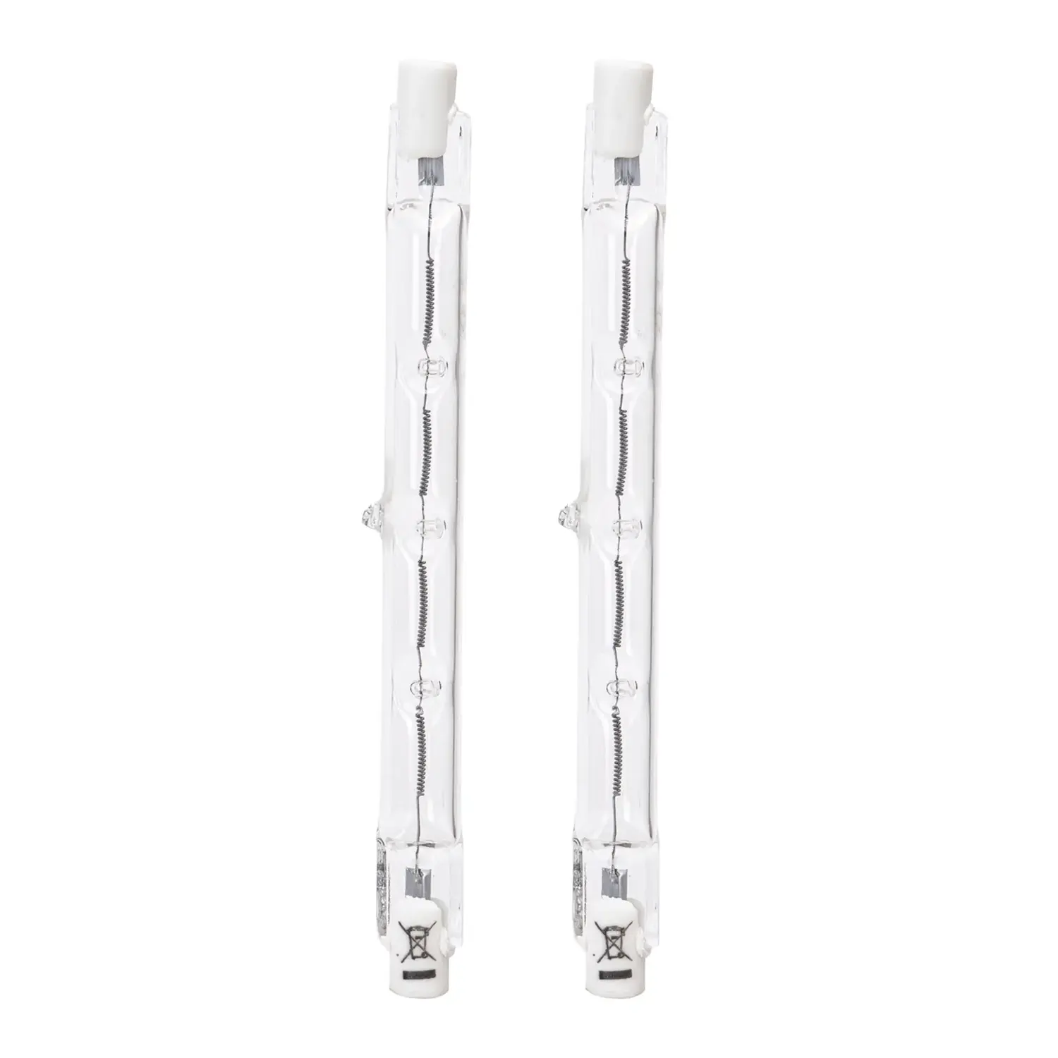immagine lampadina alogena faretti lineare eco r7s 160 watt bianco caldo 118 mm 2 pezzi