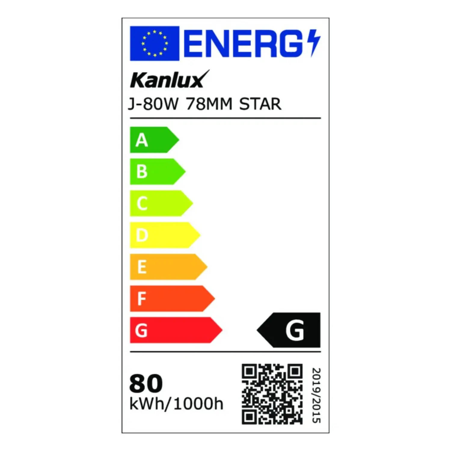 immagine lampadina alogena faretti lineare eco r7s 80 watt bianco caldo 78 mm