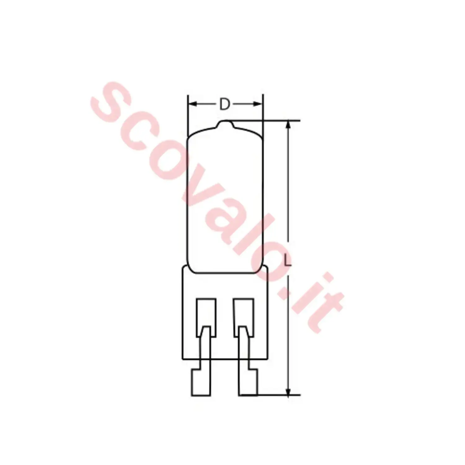 immagine lampadina alogena eco 230V g9 70 watt