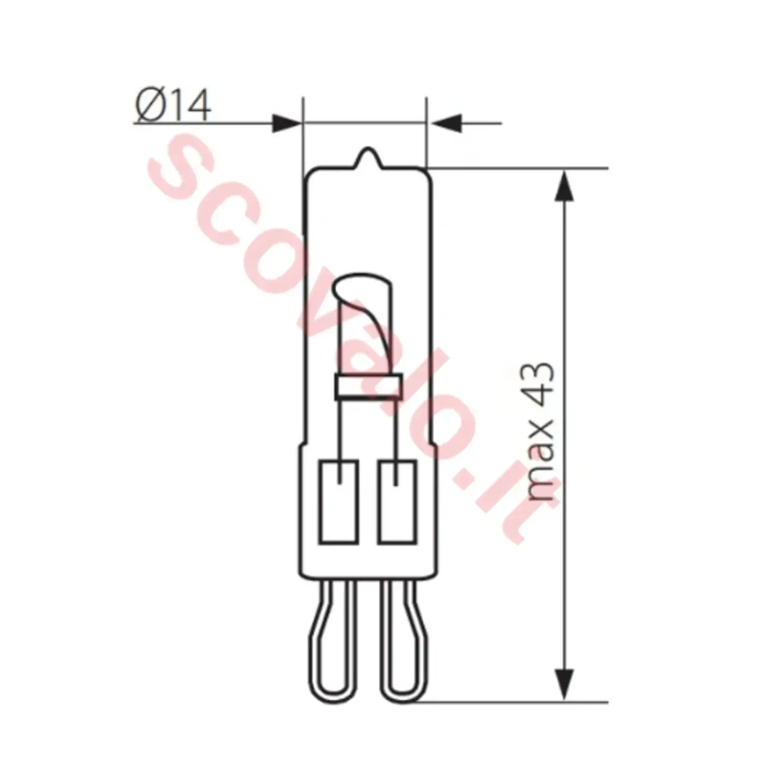 immagine lampadina G9 alogena eco star g9 48 watt