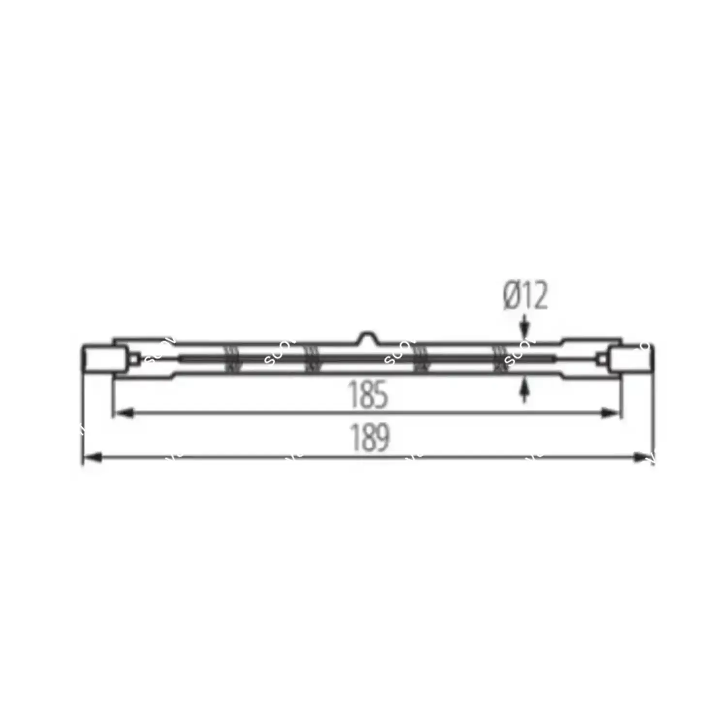 immagine lampadina alogena faretti lineare eco r7s 1000 watt bianco caldo 189 mm