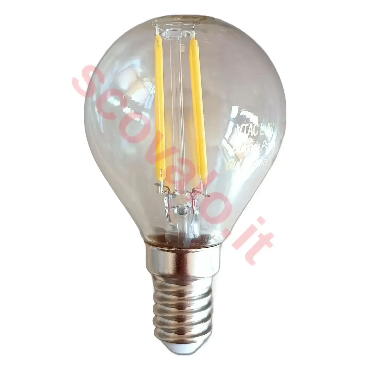 immagine lampadina filo led vetro trasparente 4 watt bianco caldo