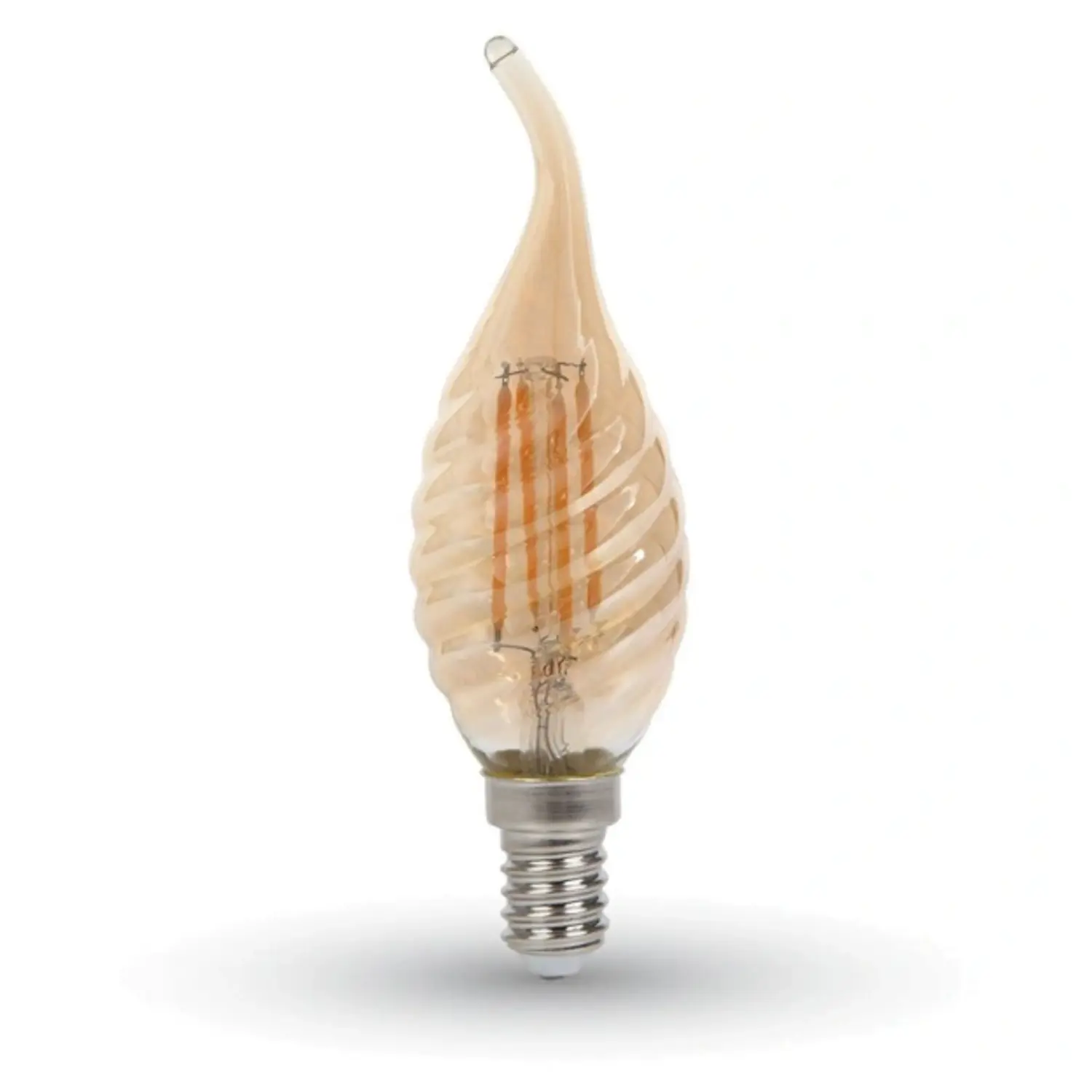immagine del prodotto lampadina filo led ambra fiamma soffio di vento twist e14 4 watt bianco caldo