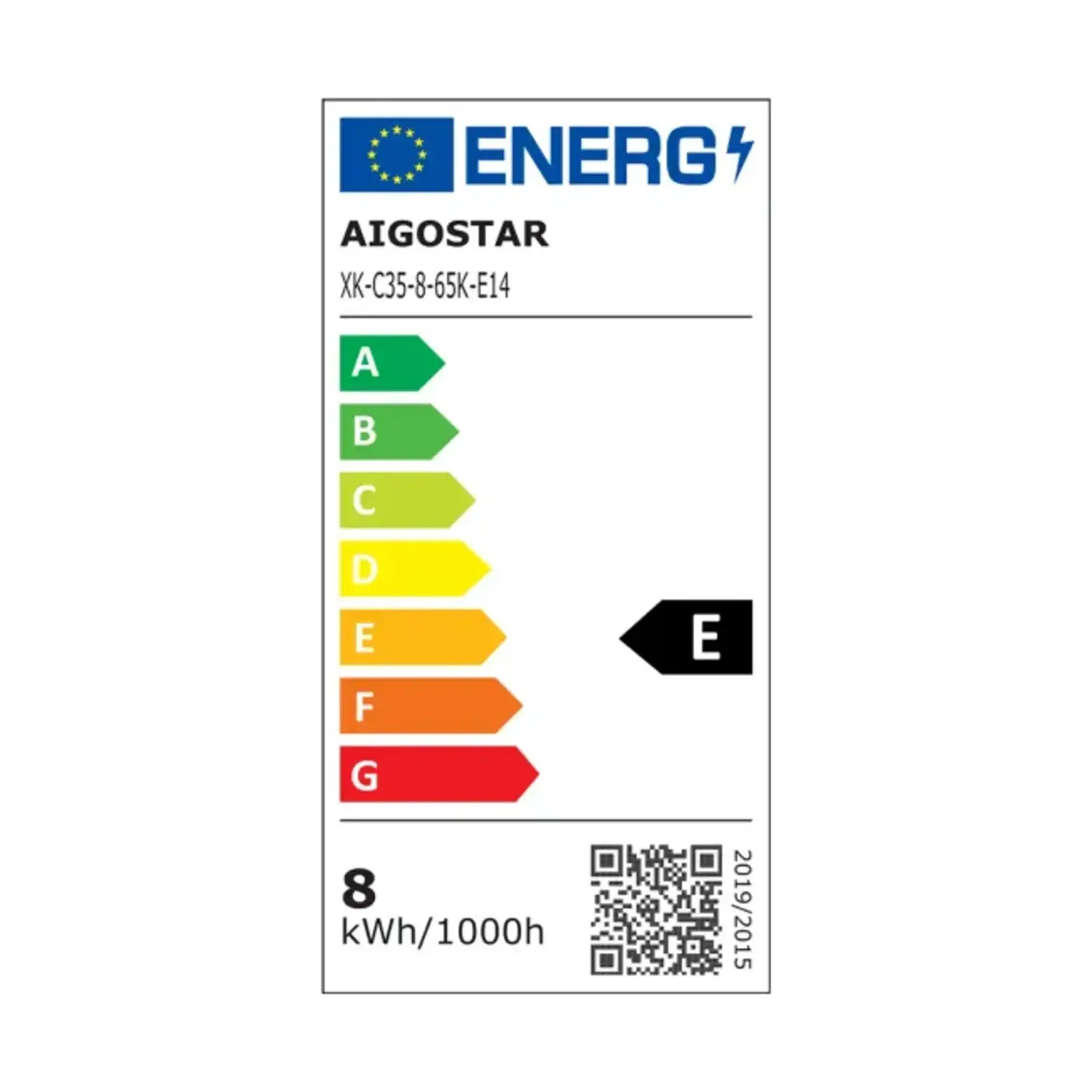 immagine lampadina filo led c35 e14 8 watt bianco freddo