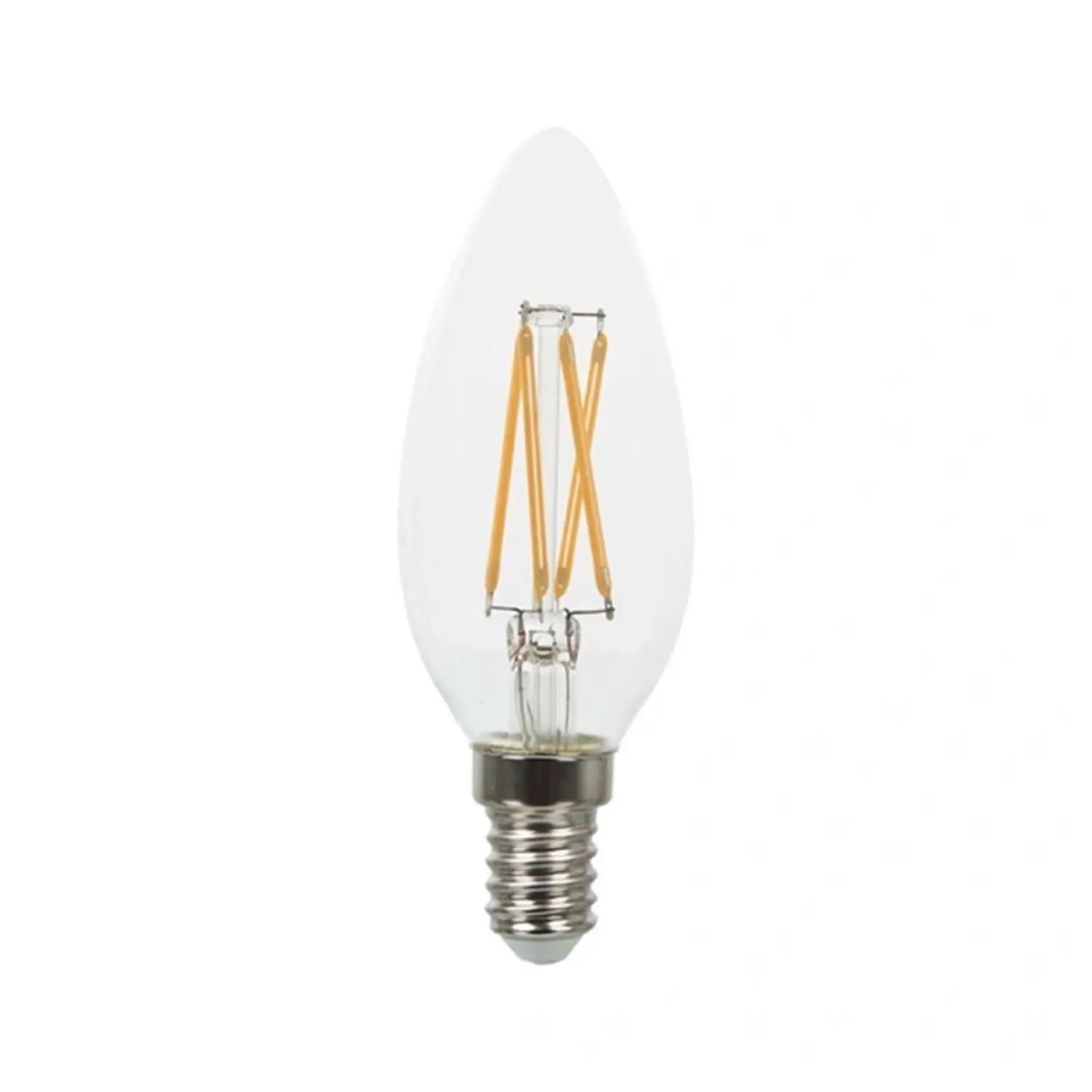 immagine lampadina filo led oliva candela chip samsung e14 4 watt bianco caldo