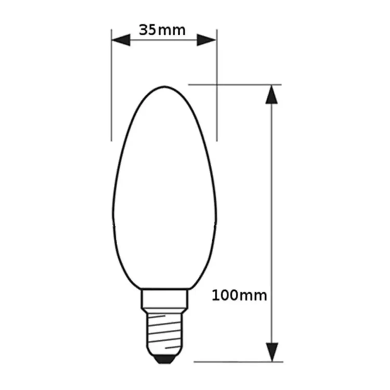 immagine lampadina filo led oliva candela chip samsung e14 4 watt bianco caldo