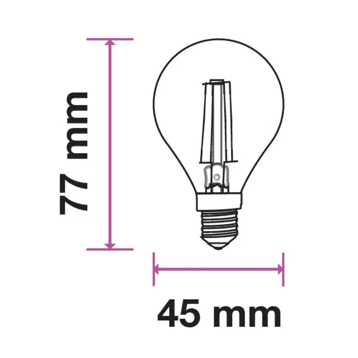 immagine lampadina filo led vetro trasparente 4 watt bianco caldo