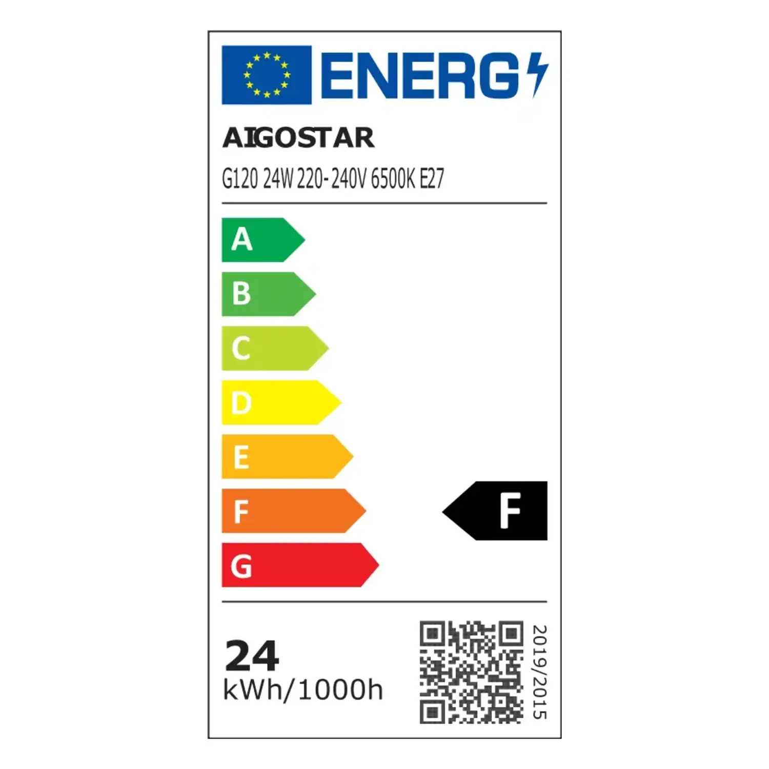 immagine Lampadina LED Globo E27 24W 2500lm 6500K Bianco Freddo G120 120mm