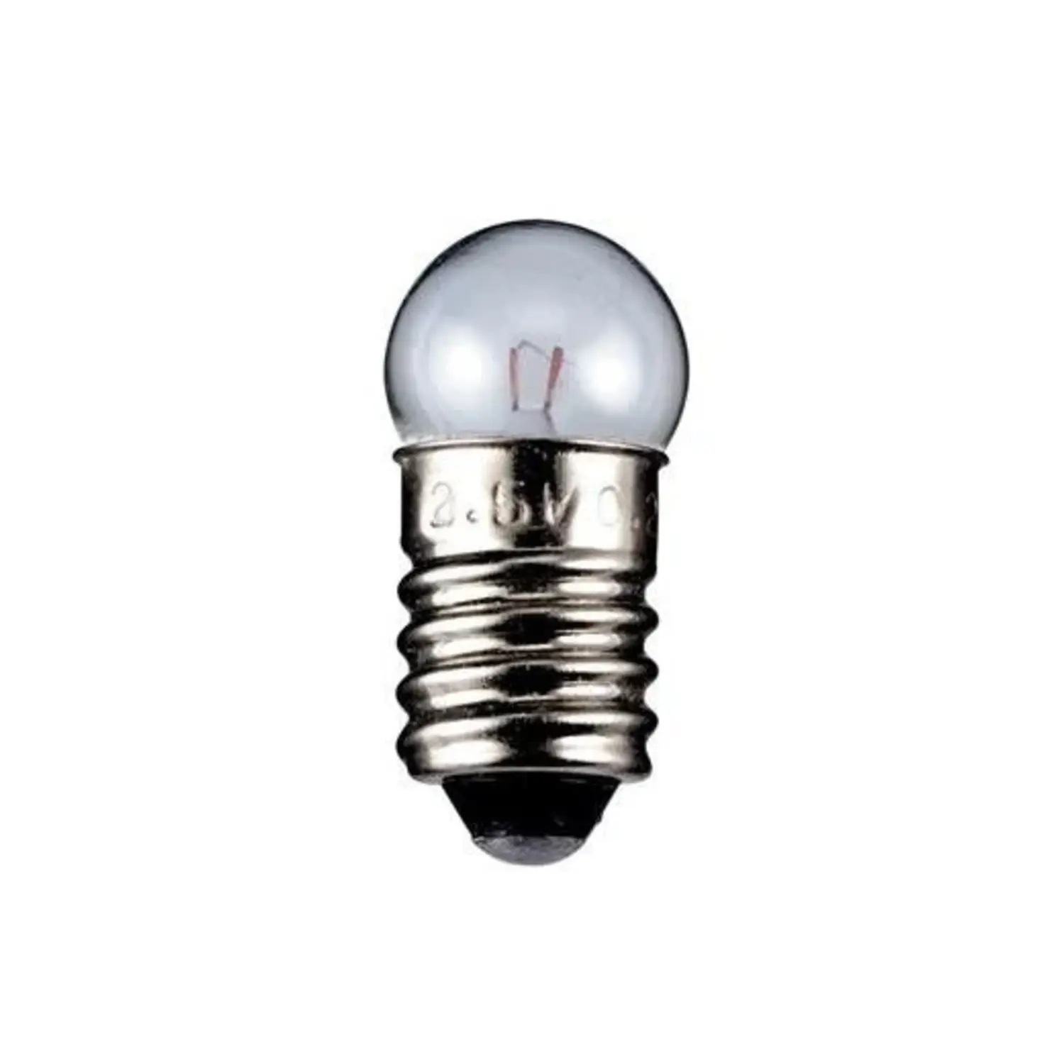 immagine del prodotto lampadina globulare chiara trasparente E10 CE 2,40 watt 12 volt wnt 9327
