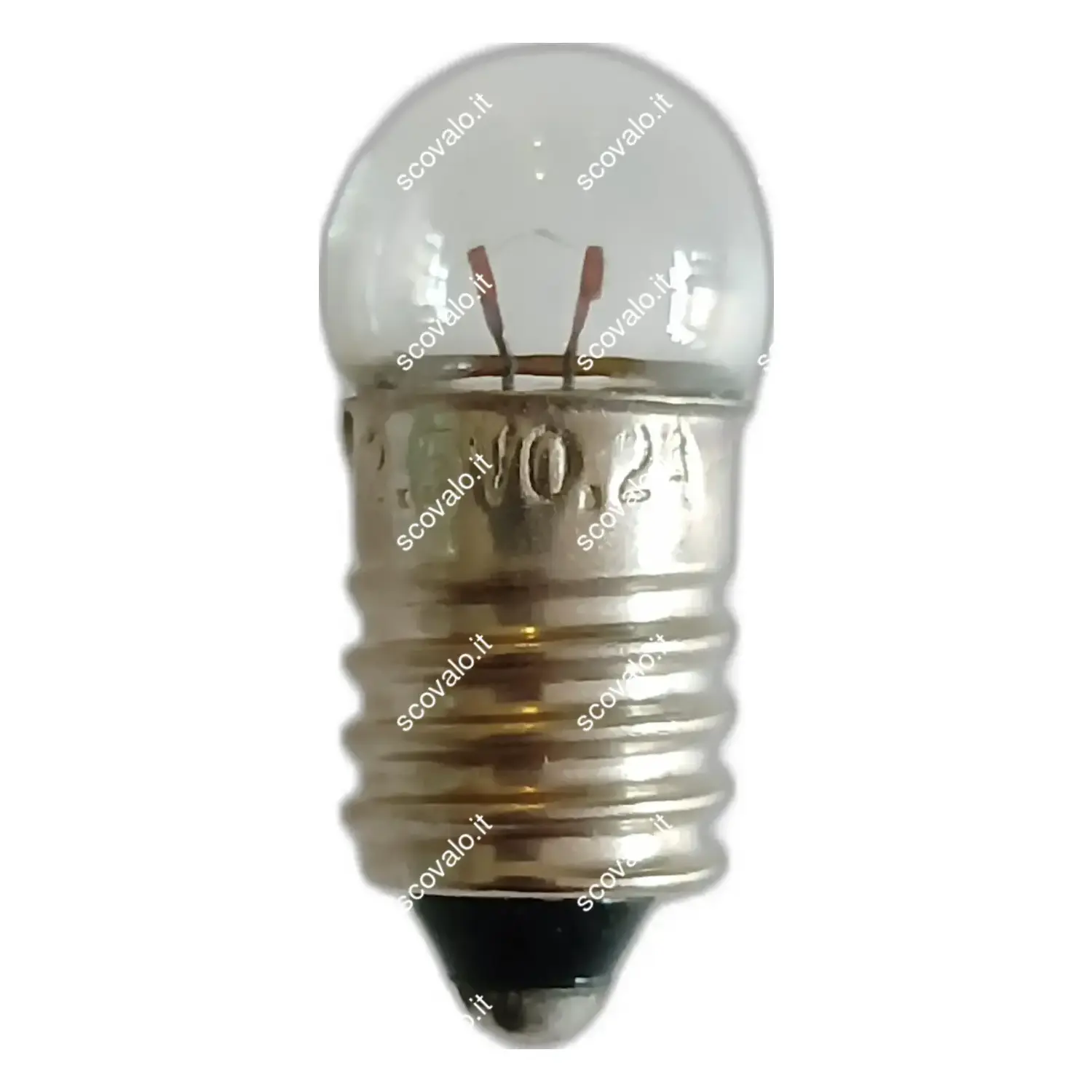 immagine lampadina globulare sferetta chiara modellismo presepe e10 0,50 watt 2,5 volt