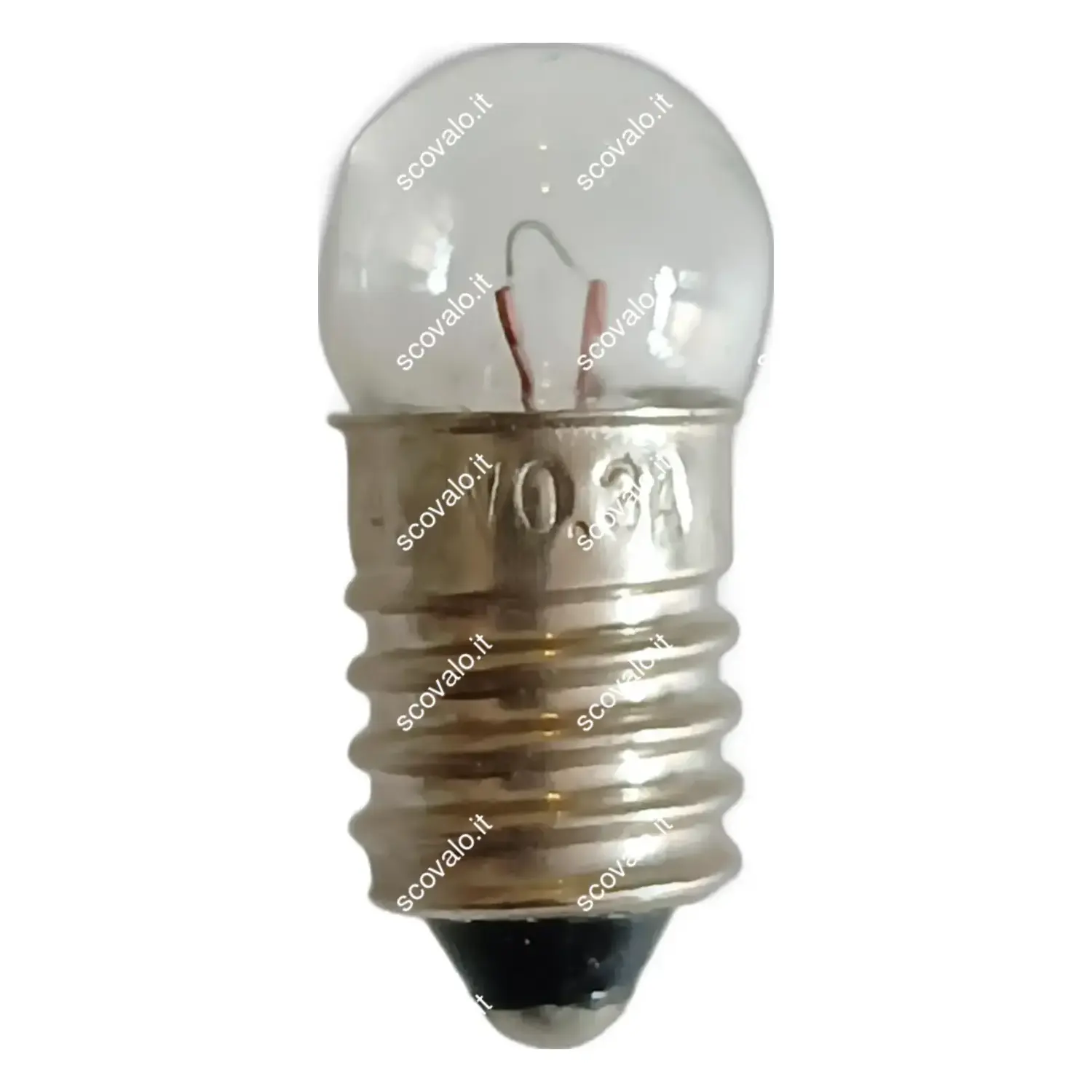 immagine lampadina globulare sferetta chiara modellismo presepe e10 1,44 watt 4,8 volt