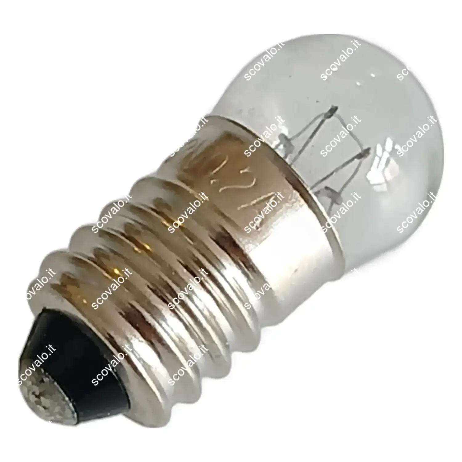 immagine lampadina globulare sferetta chiara modellismo presepe e10 2,40 watt 12 volt