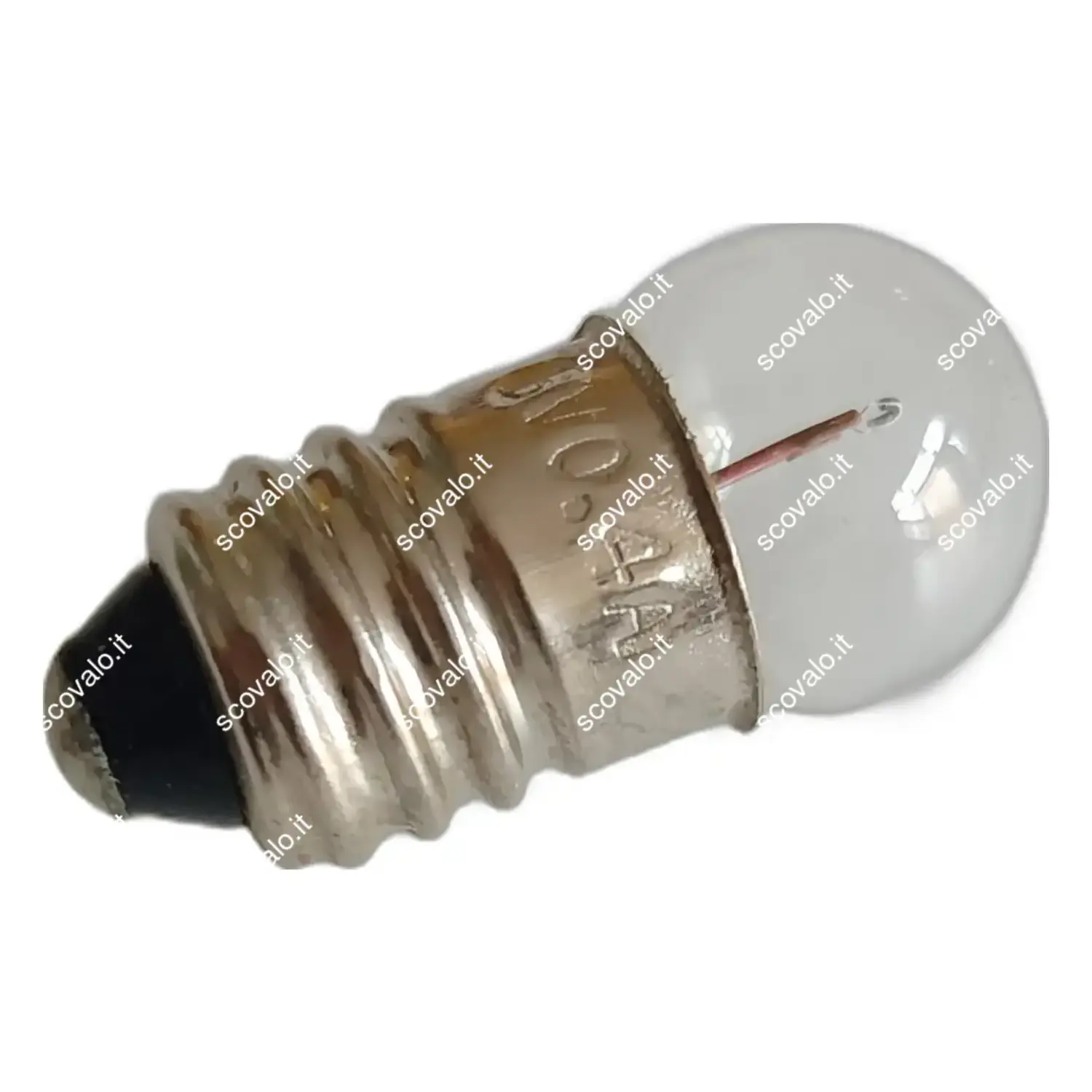 immagine lampadina globulare sferetta chiara modellismo presepe e10 2,40 watt 6 volt