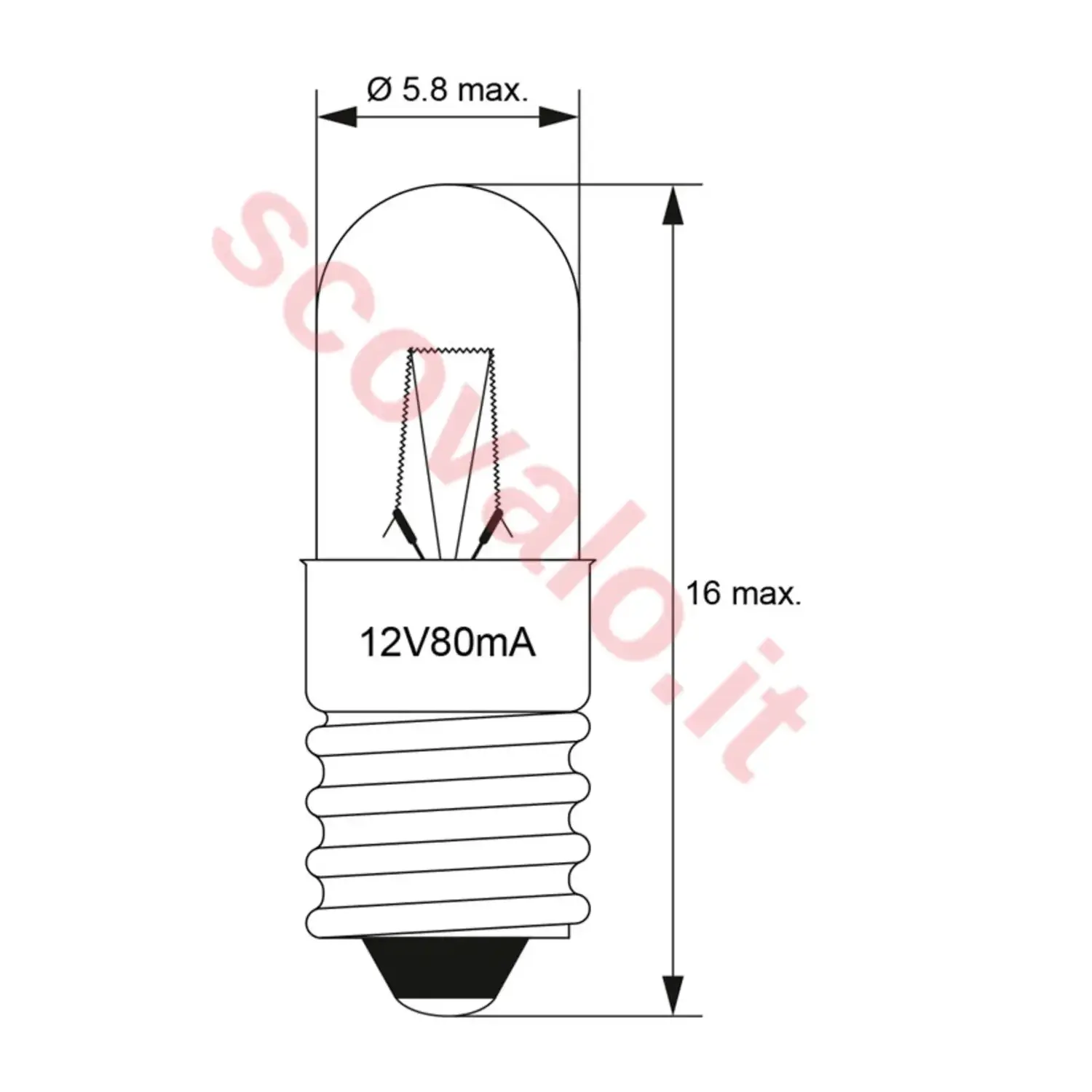 immagine lampadina in miniatura modellismo treno luci natale presepio e5.5 1 watt 12 volt