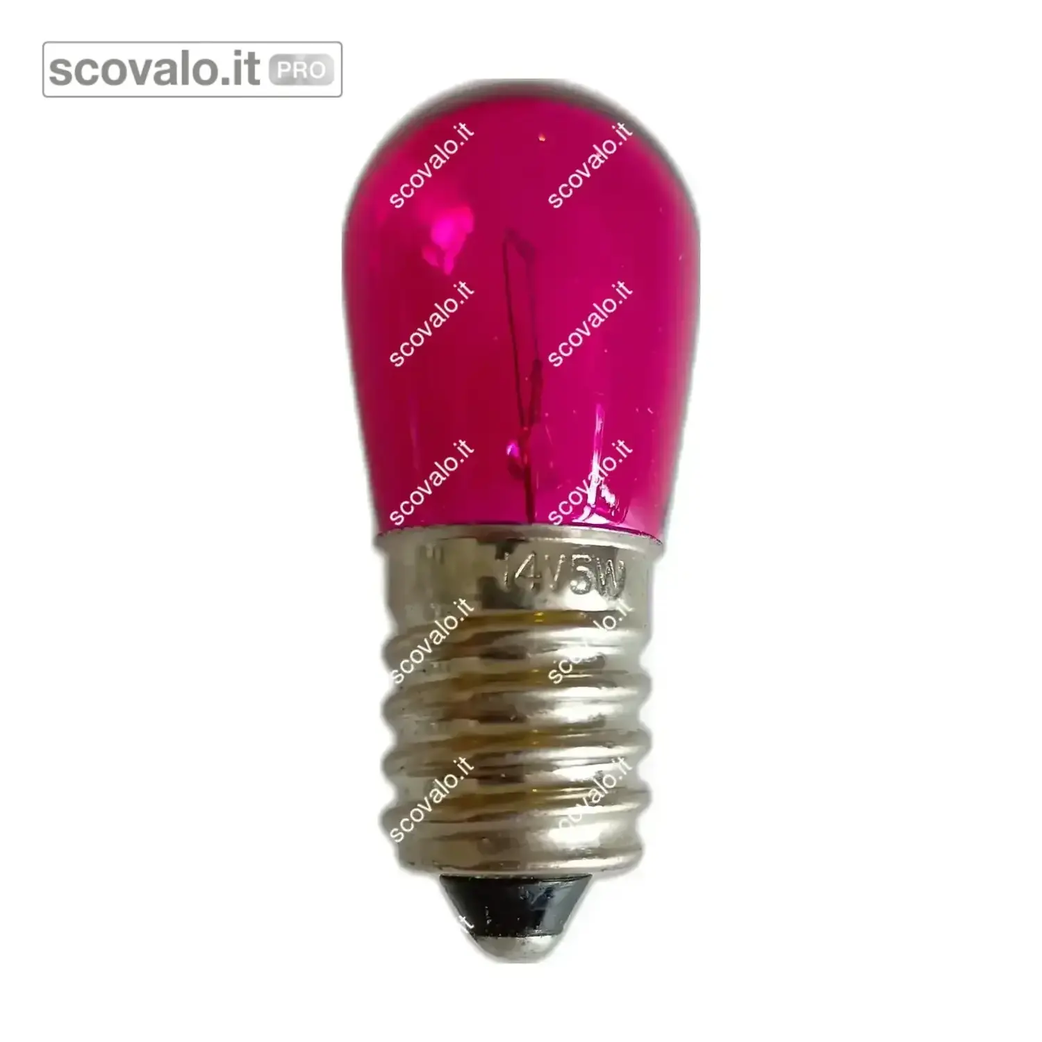 immagine del prodotto Lampadina E14 14V 5W Viola Incandescenza per Luminarie di Natale