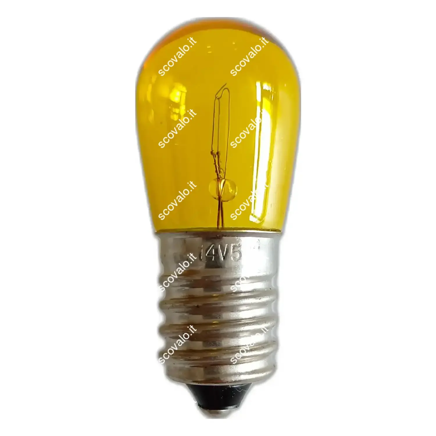 immagine lampadina incandescenza luminarie di natale festone 14v e14 giallo