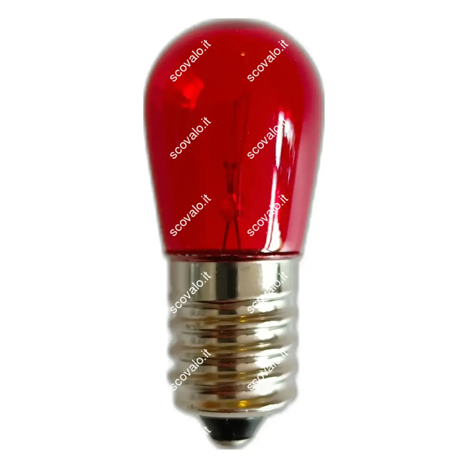 immagine del prodotto lampadina incandescenza luminarie di natale festone 14v e14 rosso