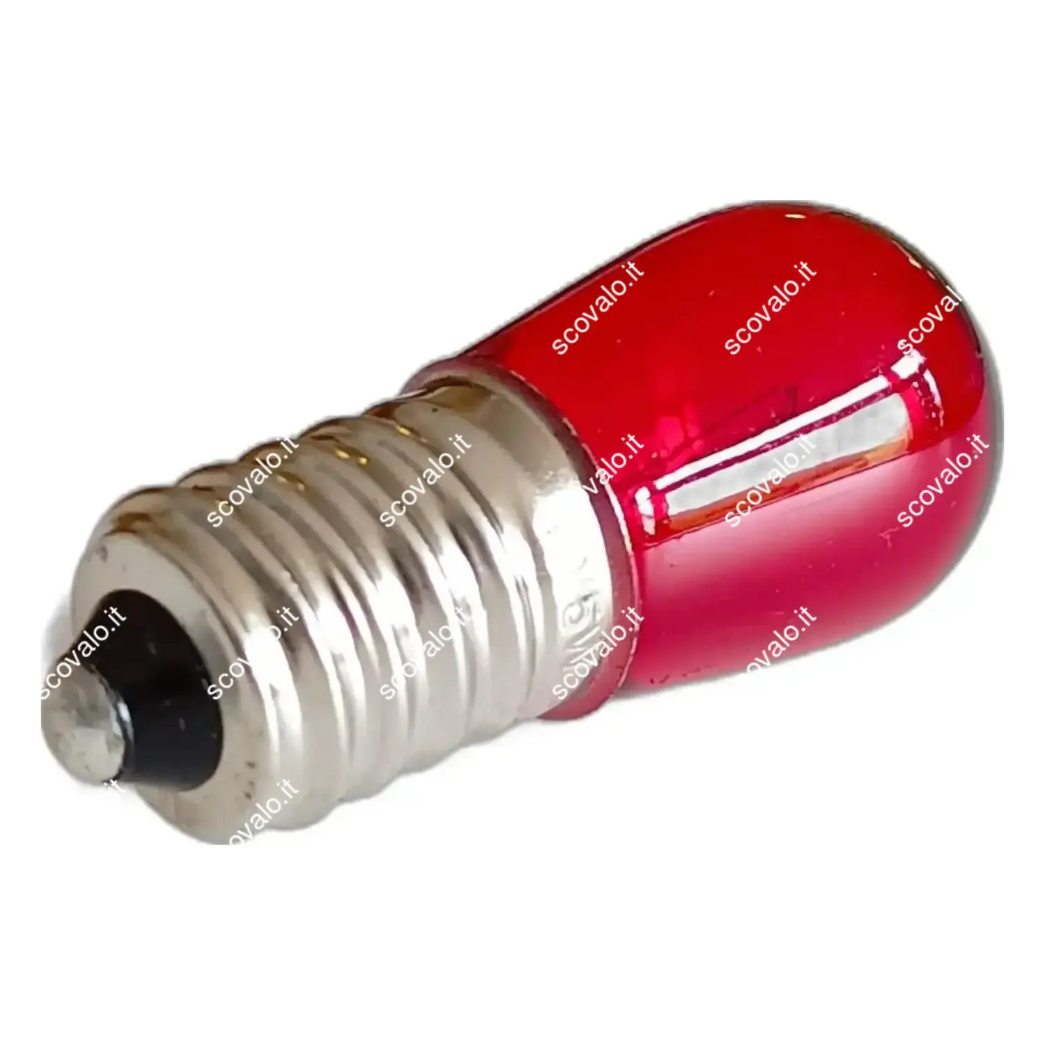 immagine lampadina incandescenza luminarie di natale festone 14v e14 rosso