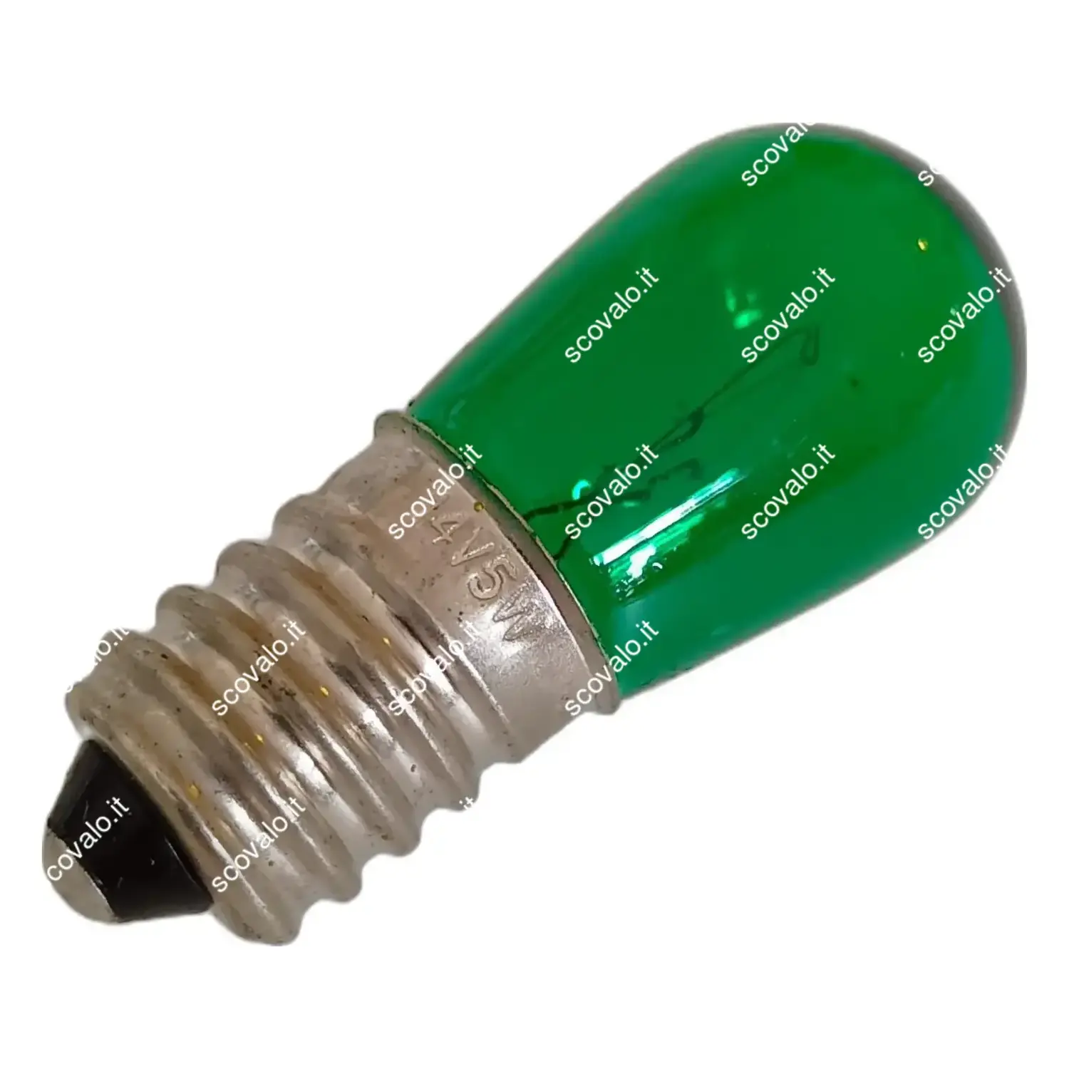 immagine lampadina incandescenza luminarie di natale festone 14v e14 verde