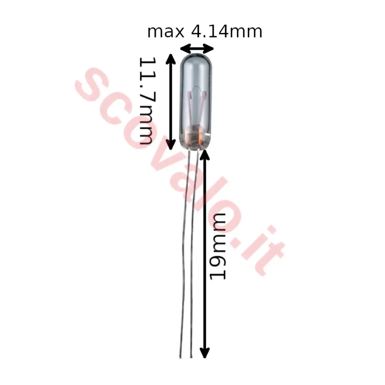 immagine lampadina incandescenza miniatura t1 1-4 modellismo presepe 0,24 watt 12 volt