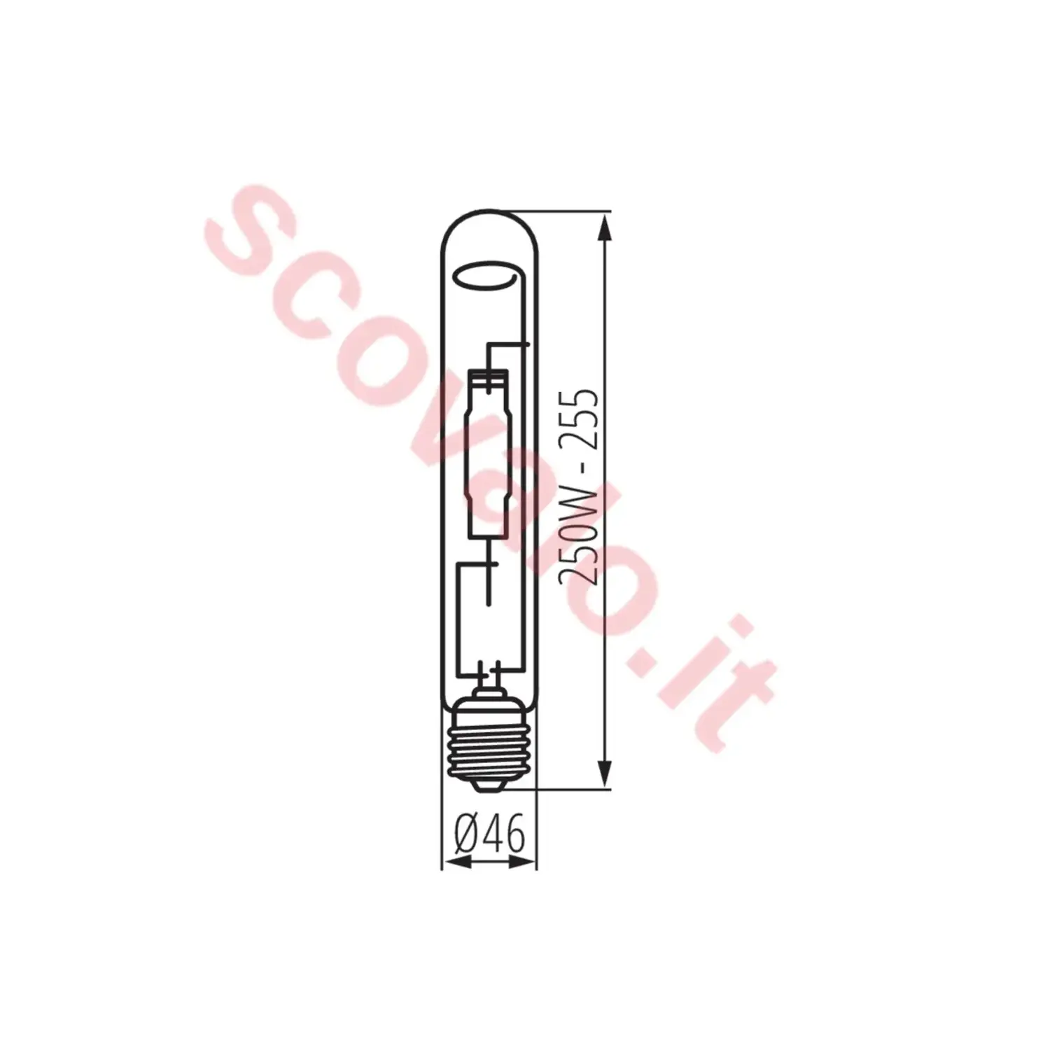 immagine lampadina ioduri metallici lampada industriale e40 250 watt bianco naturale