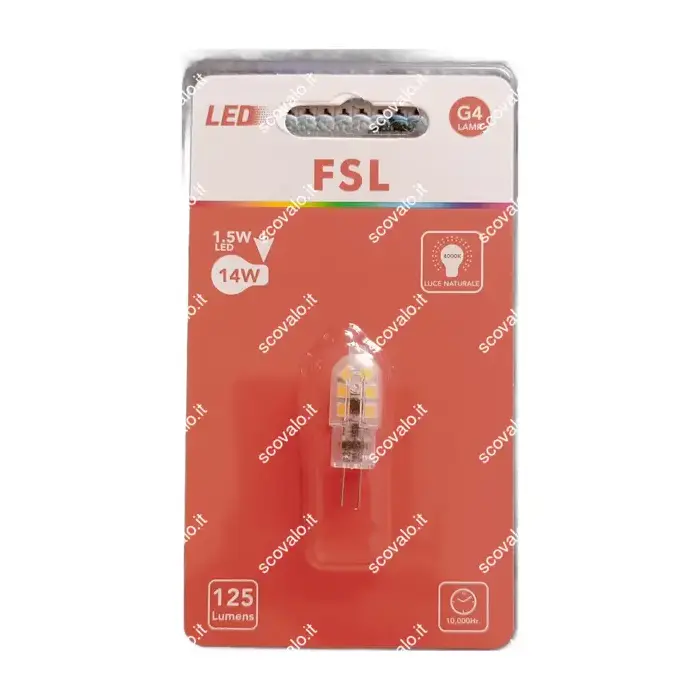 immagine lampadina led 12volt ac-dc faretto g4 1,50 watt bianco naturale