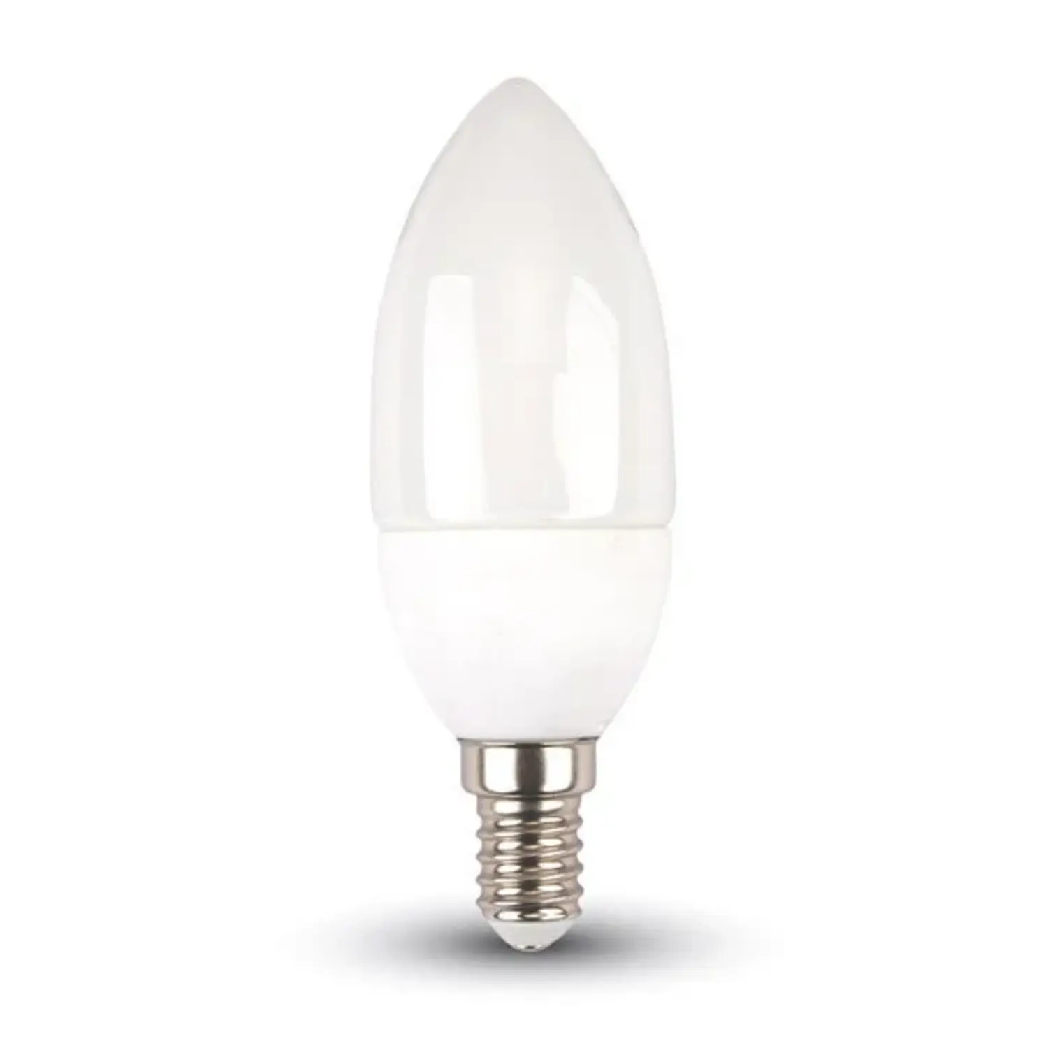 immagine lampadina led candela oliva e14 5,50 watt bianco freddo