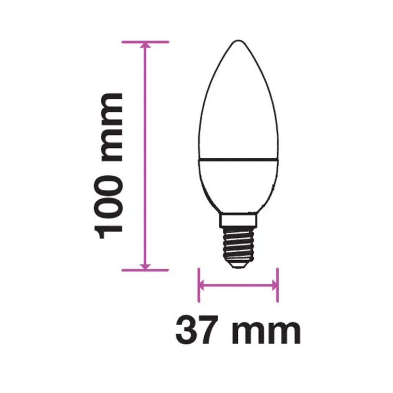 immagine lampadina led candela oliva e14 5,50 watt bianco naturale