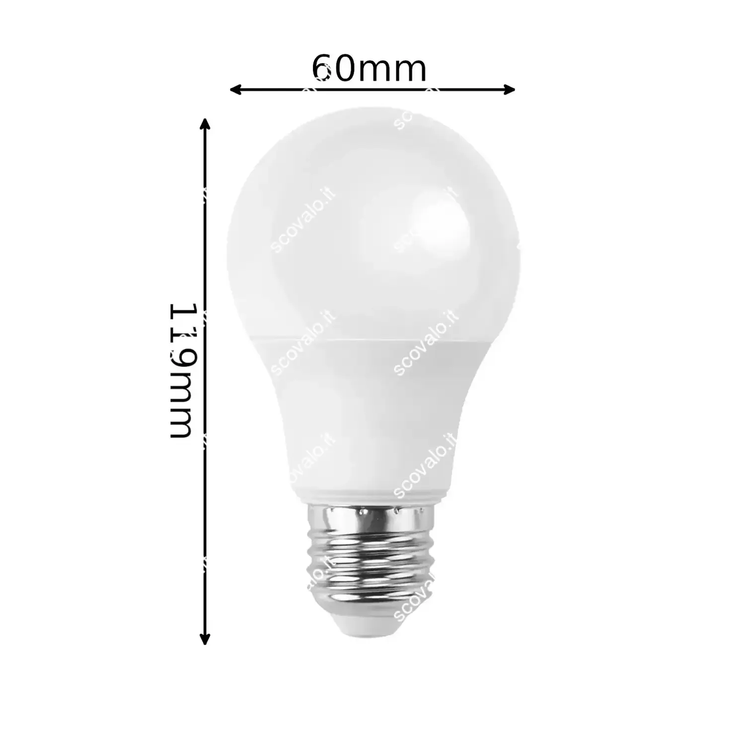 immagine lampadina led A60 bulbo classico e27 15 watt bianco freddo